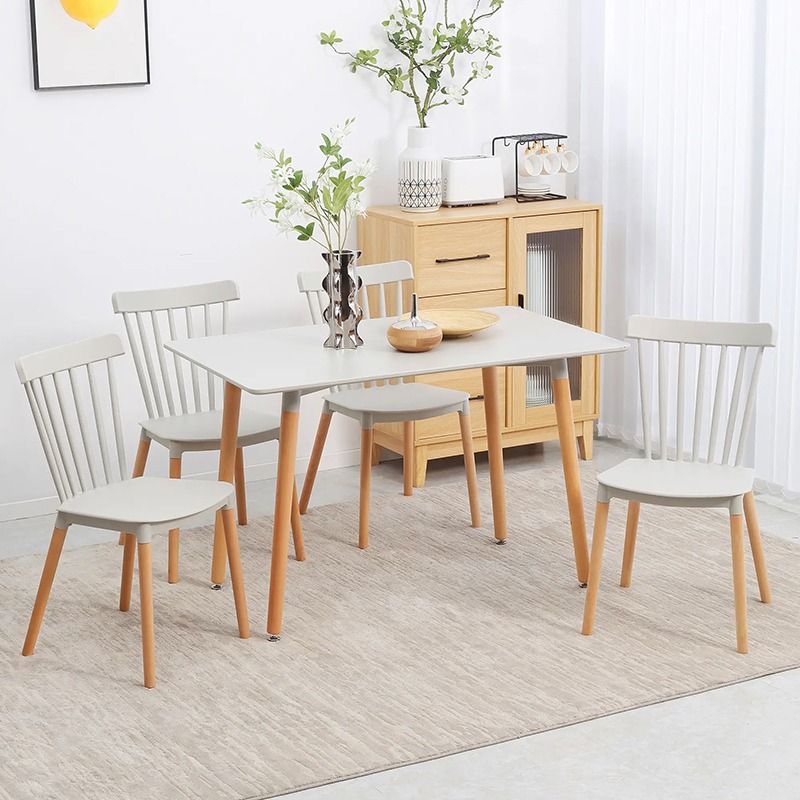 5 Piece Dining Table & Chairs Set – Modern Grey Dining Room Furniture UK