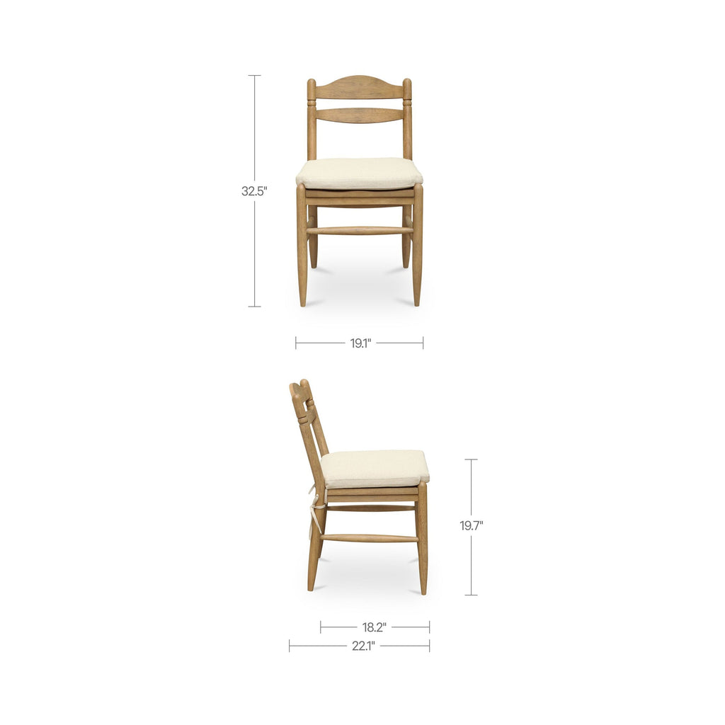 Moe's Home Tate Dining Chair Beige - Set of Two