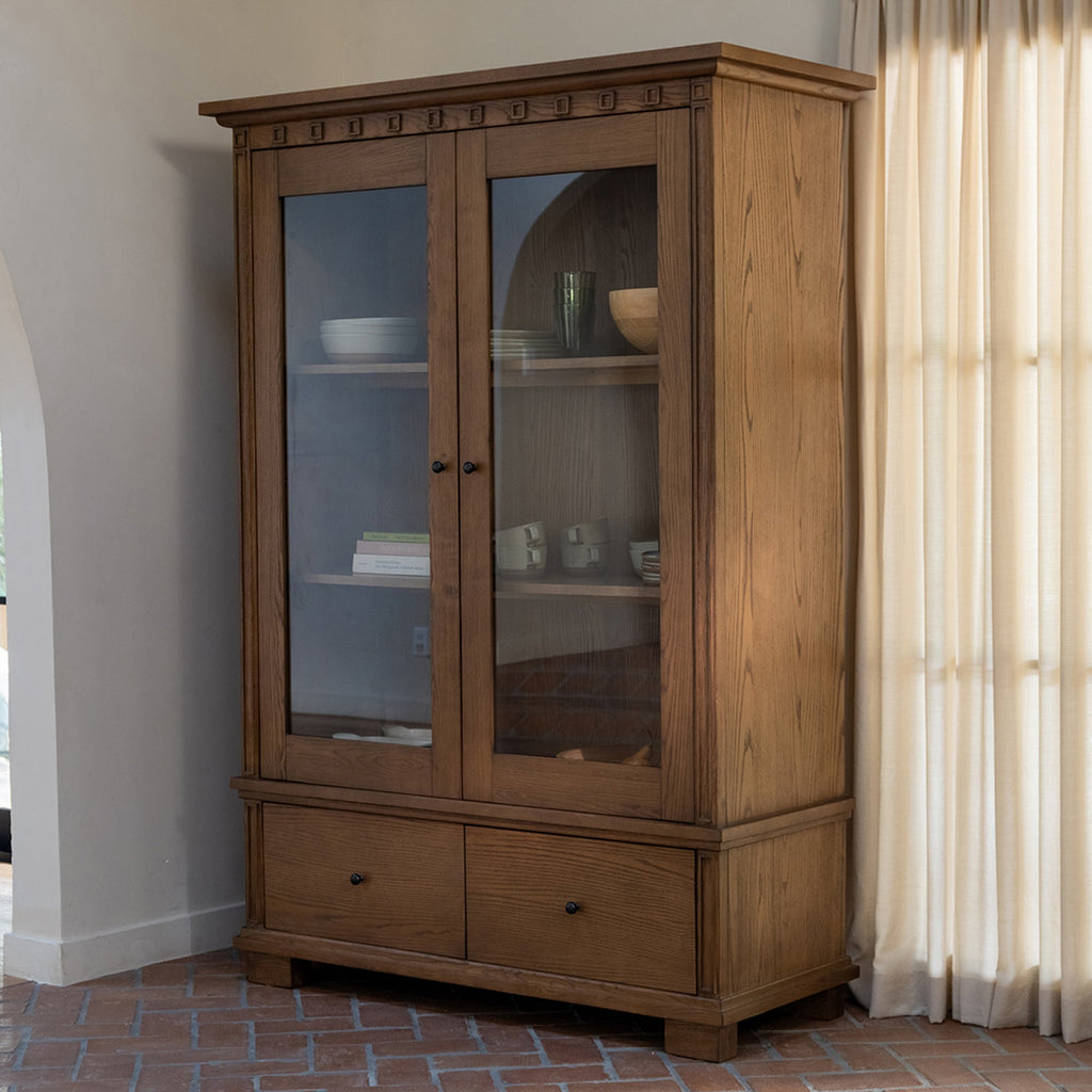 Moe's Home Lillian Tall Cabinet Brown