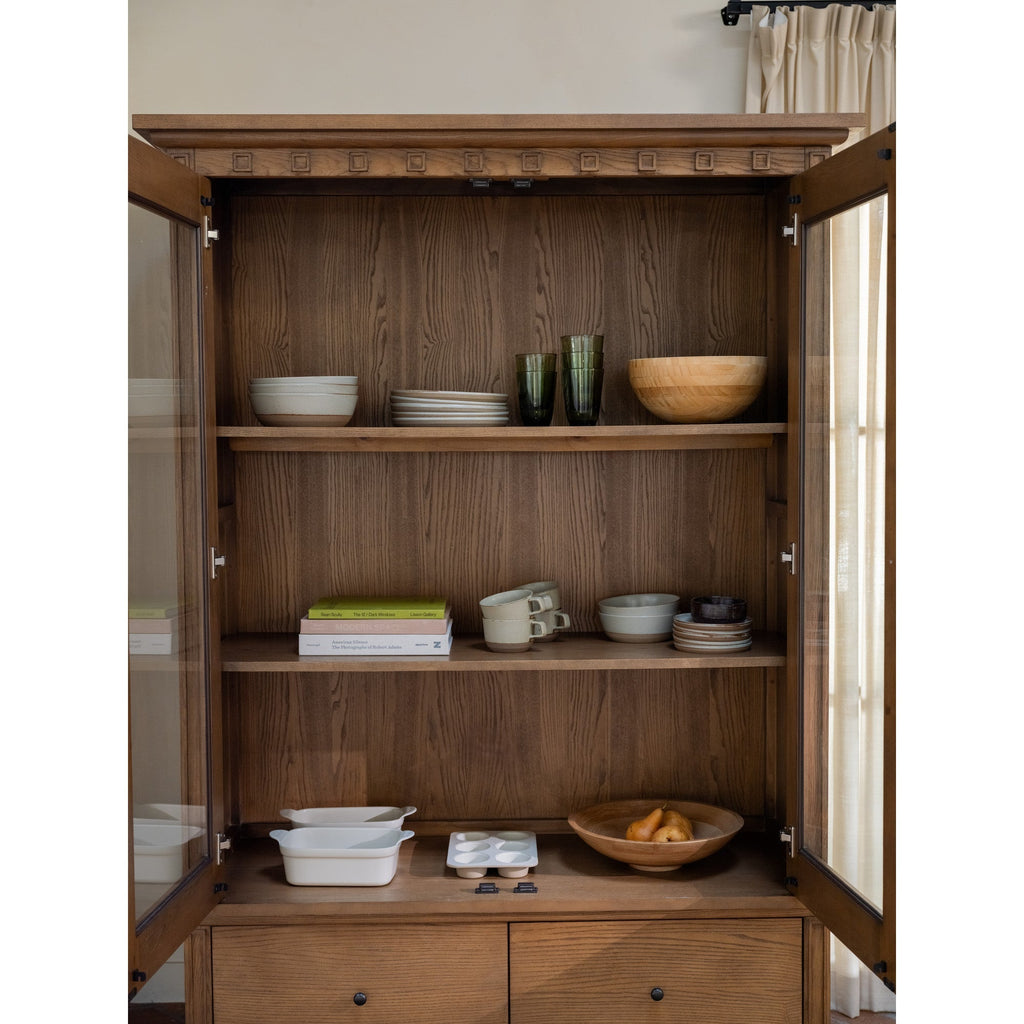Moe's Home Lillian Tall Cabinet Brown