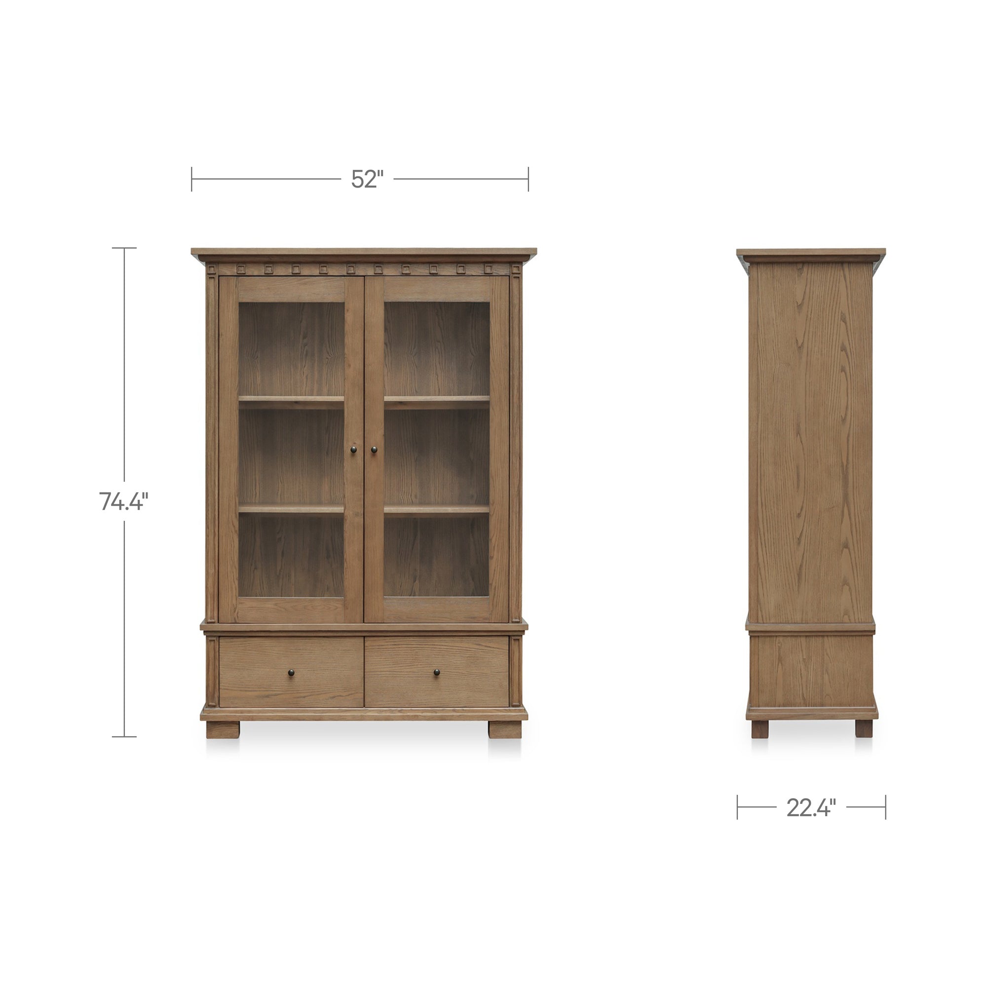 Moe's Home Lillian Tall Cabinet Brown