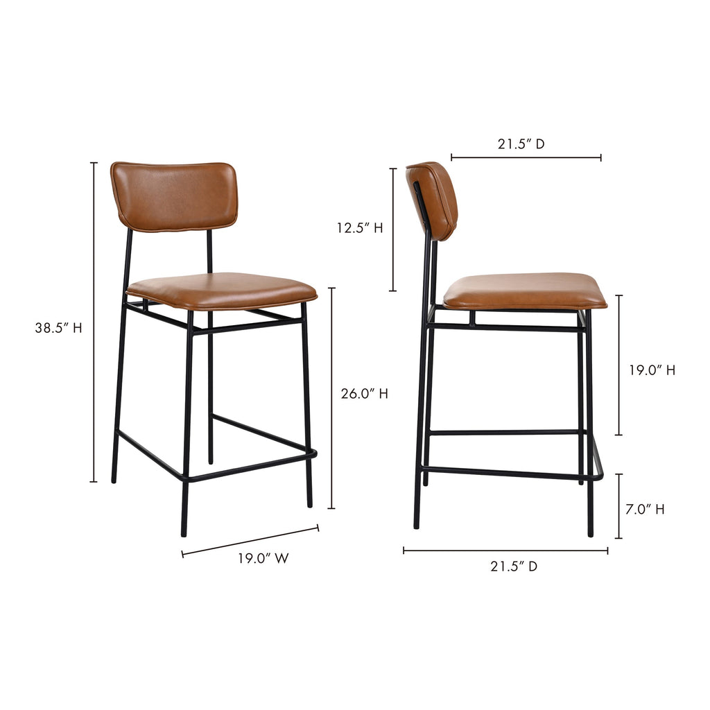 Moe's Home Sailor Counter Stool Brown