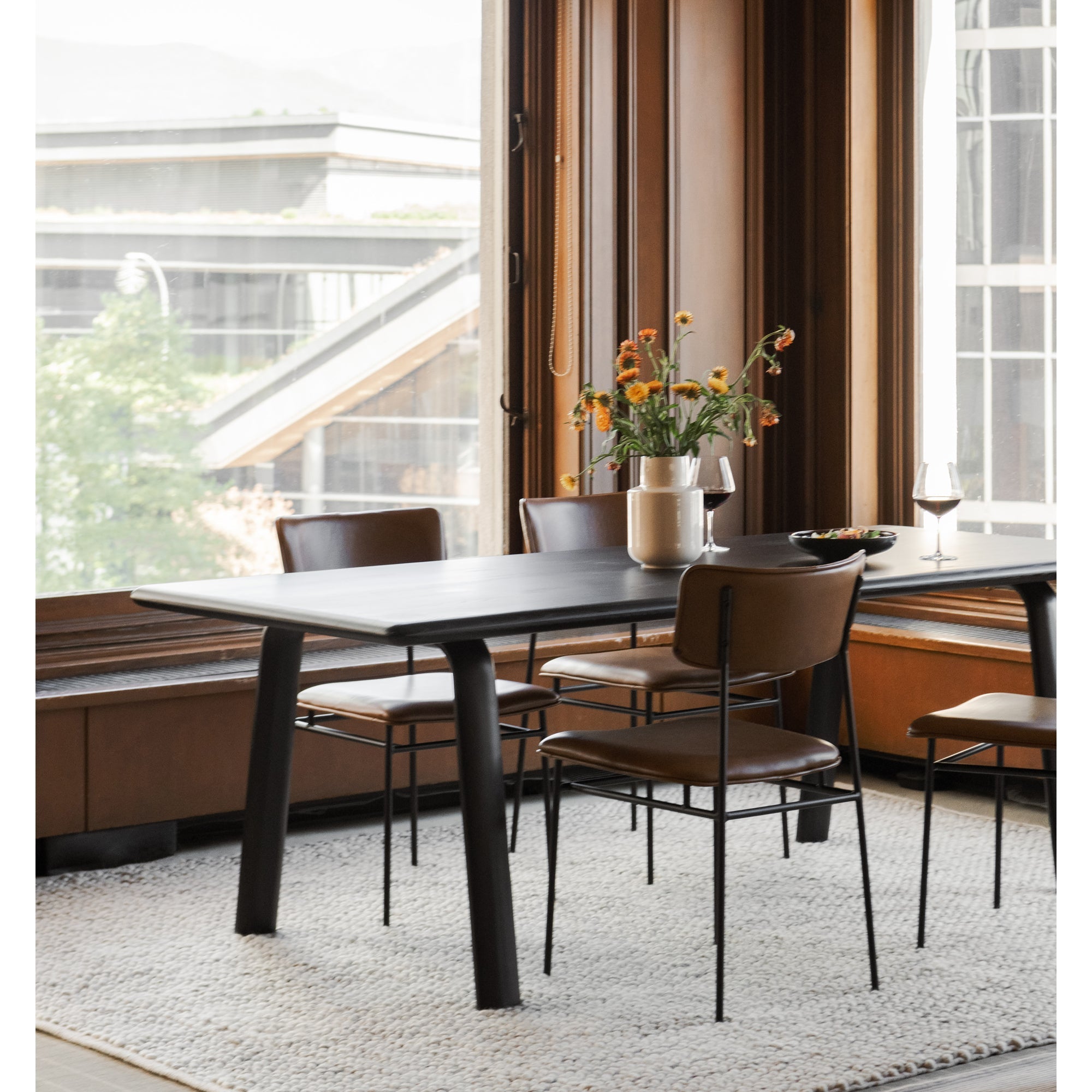 Moe's Home Sailor Dining Chair Brown - Set of Two