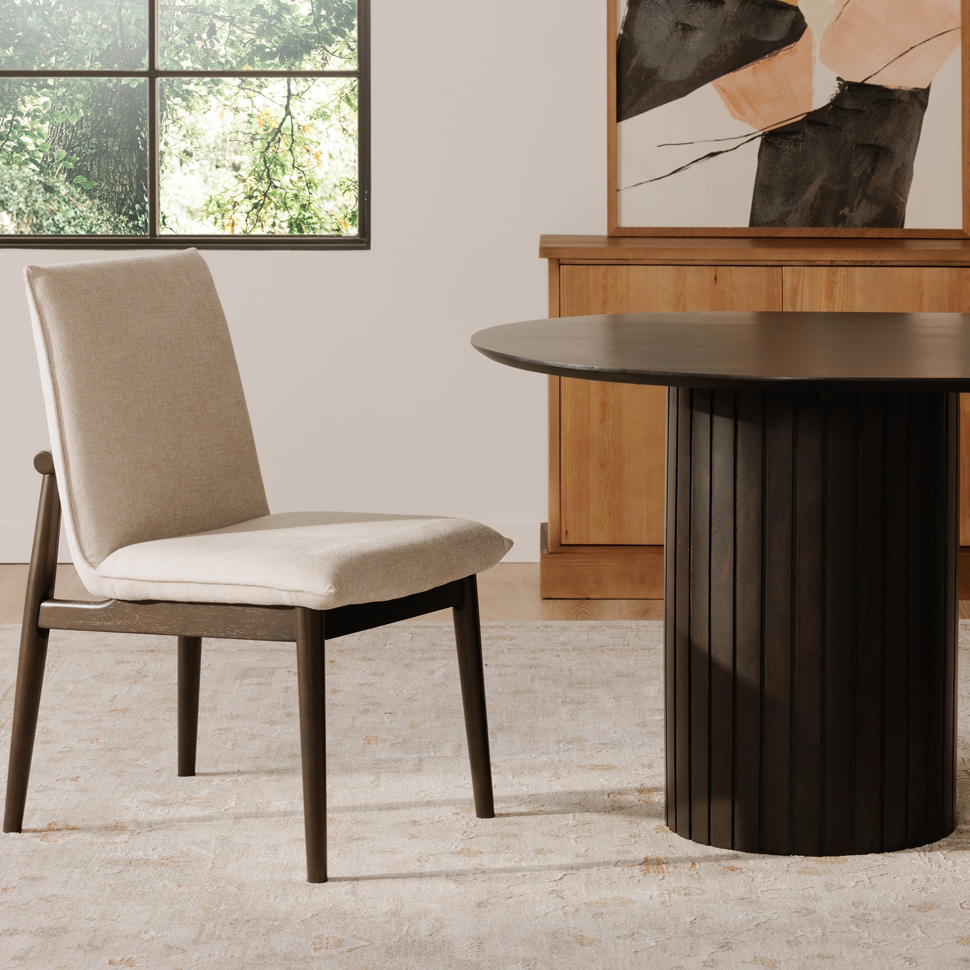 Moe's Home Charlie Dining Chair Beige - Set of Two