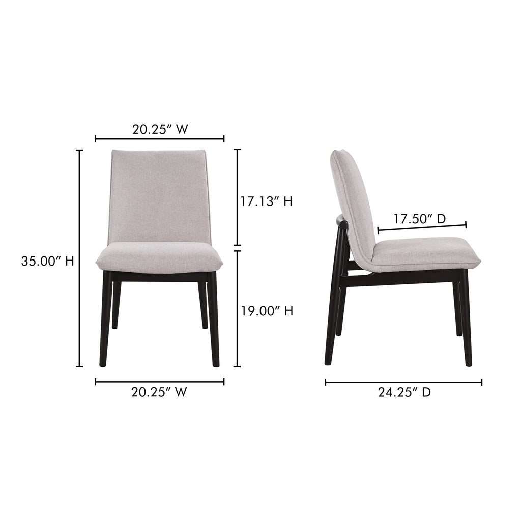 Moe's Home Charlie Dining Chair Beige - Set of Two