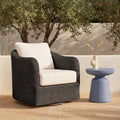 Moe's Home Bodhi Outdoor Swivel Accent Chair Charcoal