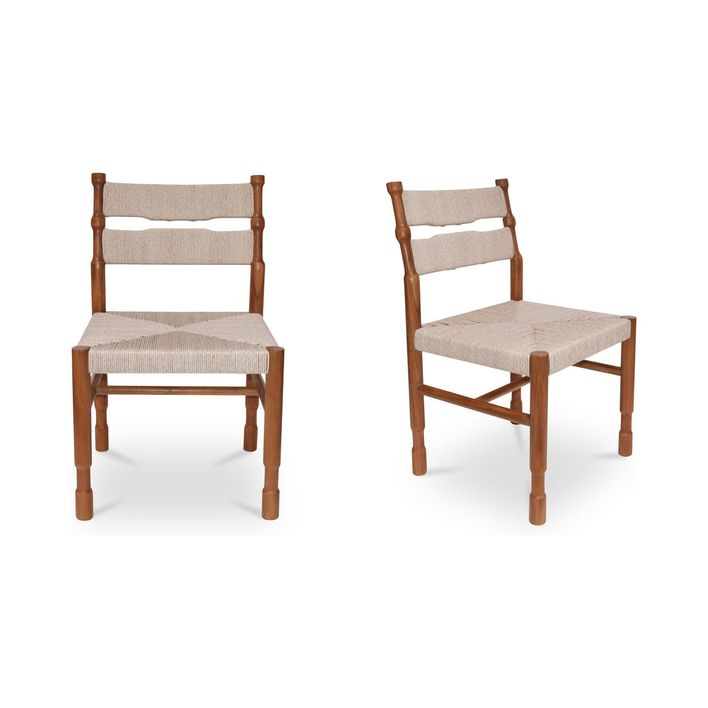 Moe's Home Raf Outdoor Dining Chair Natural - Set of Two