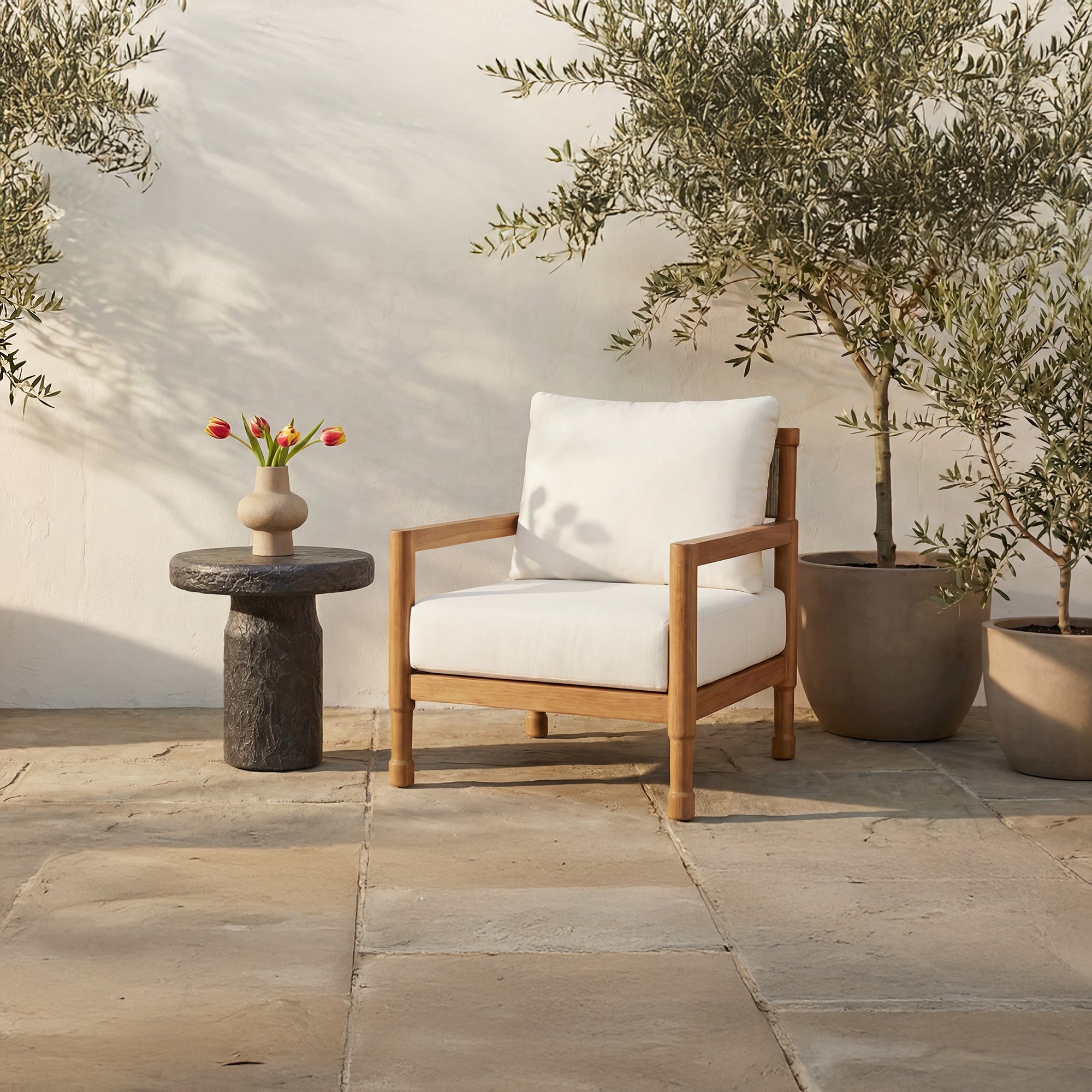 Moe's Home Raf Outdoor Accent Chair Natural