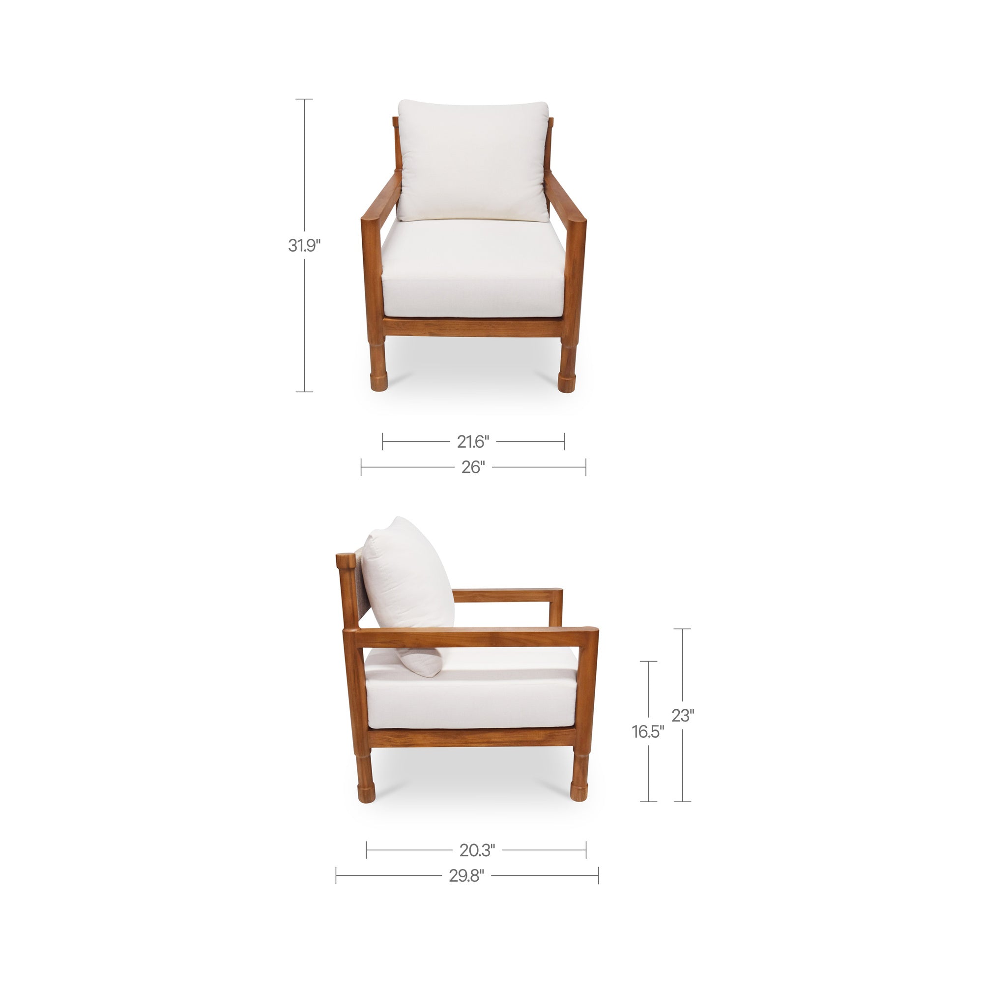 Moe's Home Raf Outdoor Accent Chair Natural