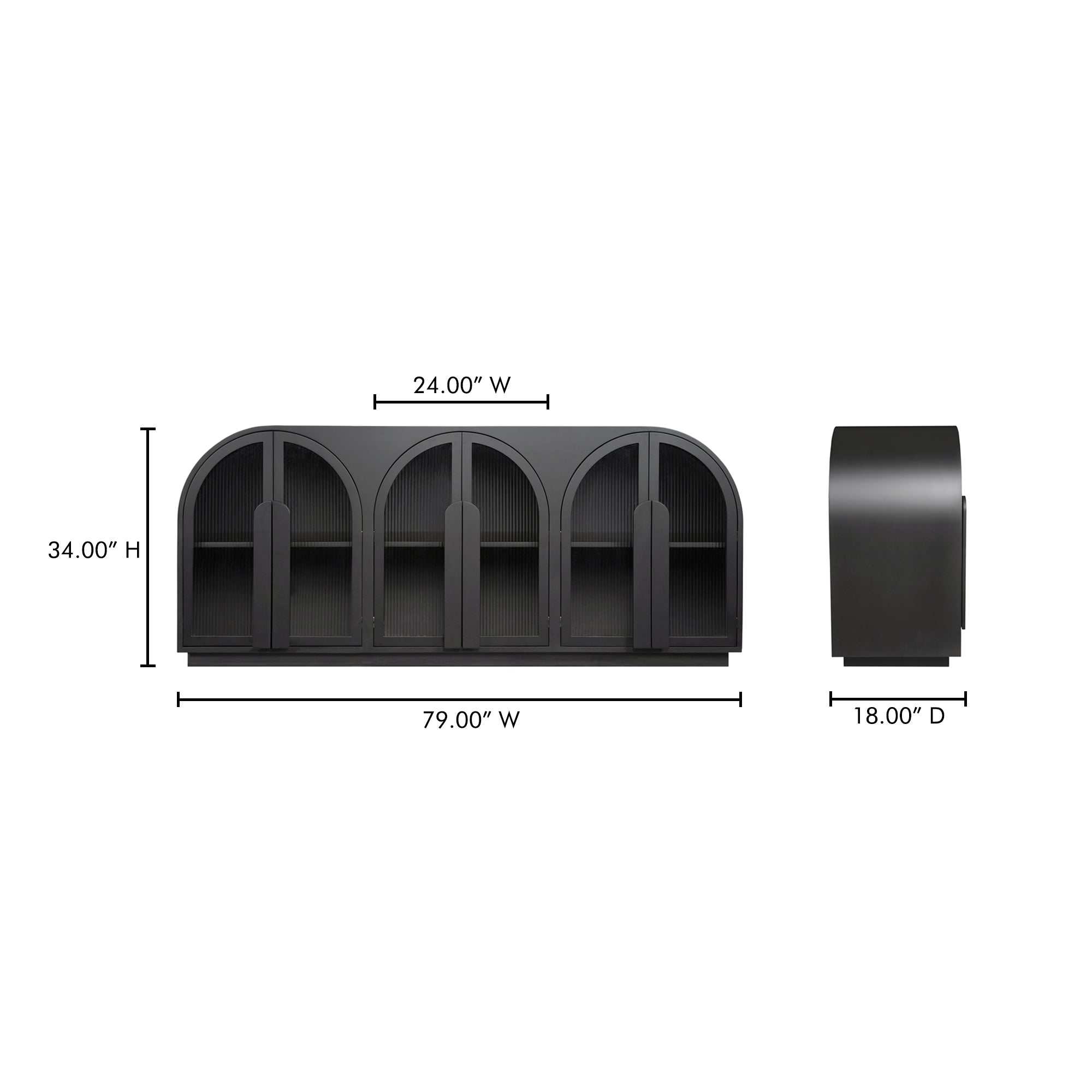 Moe's Home Salone Sideboard Black