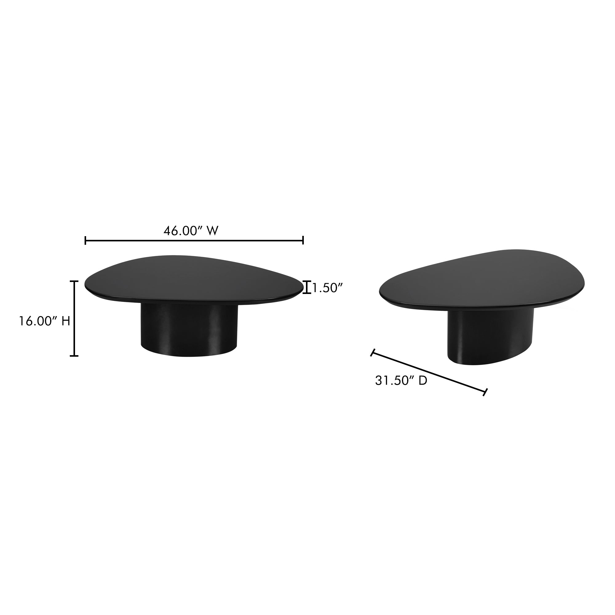 Moe's Home Eden Coffee Table Black Lacquer