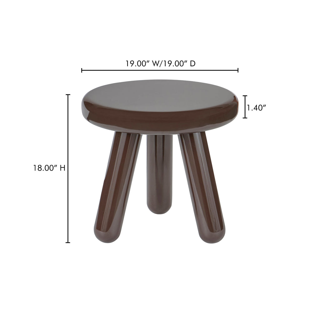 Moe's Home Joy Accent Table Dark Brown Lacquer