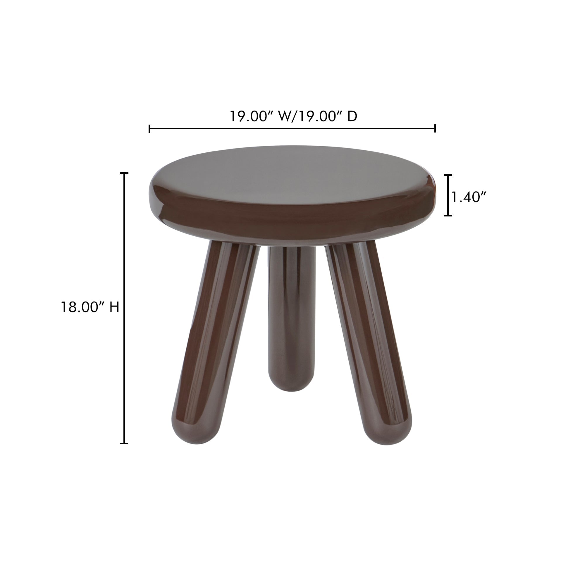 Moe's Home Joy Accent Table Dark Brown Lacquer