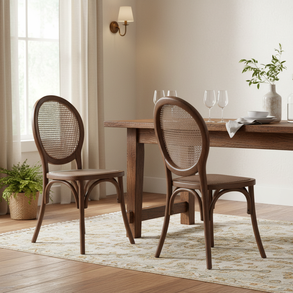 Moe's Home Rivalto Dining Chair Brown - Set of Two