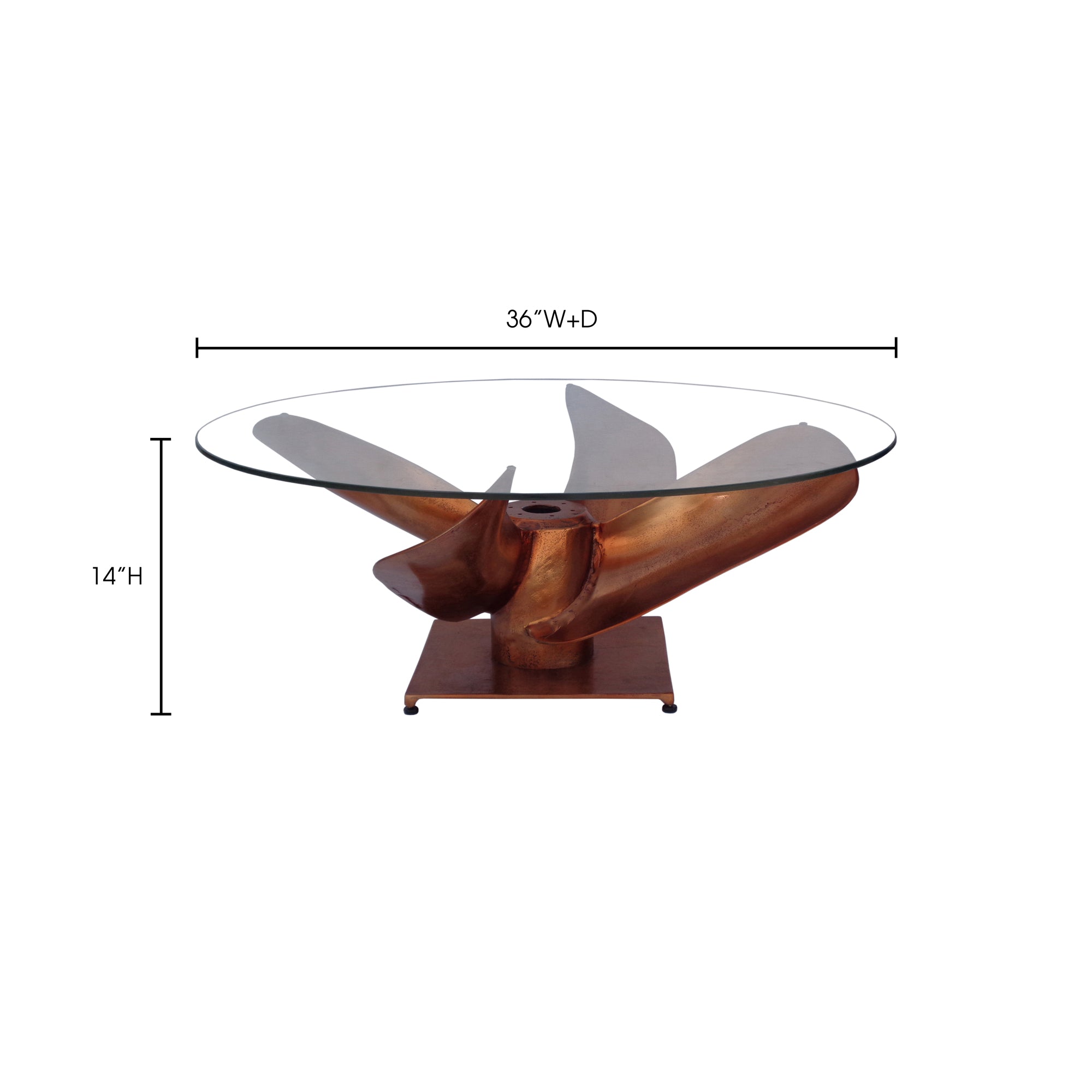 Moe's Home Archimedes Coffee Table Copper