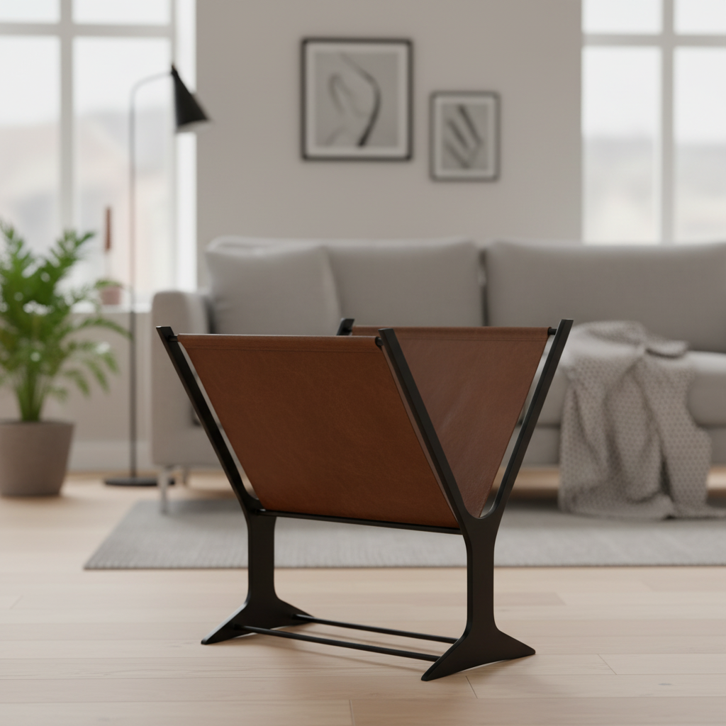Moe's Home Ziff Magazine Holder Light Brown