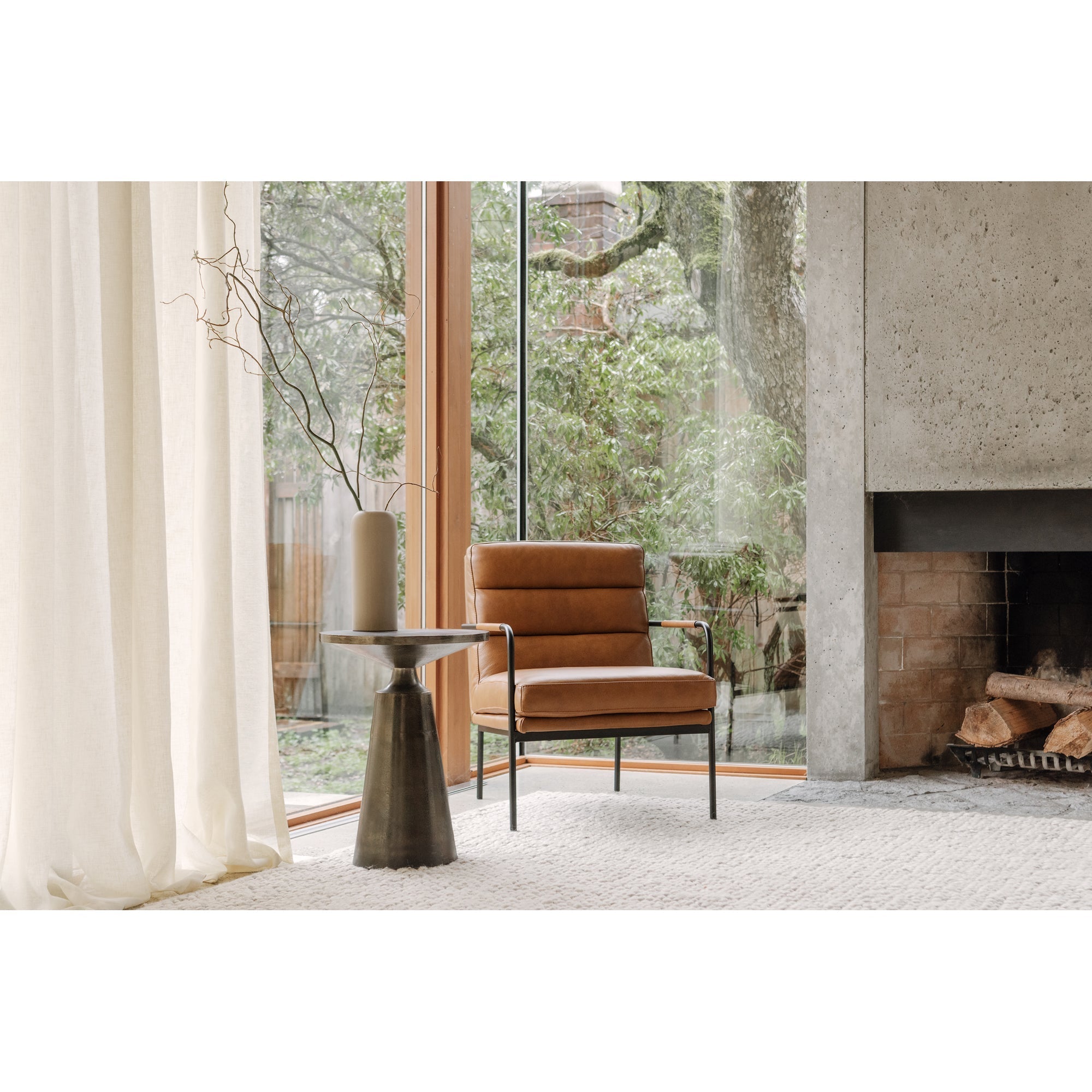 Moe's Home Sonja Accent Table Charcoal Grey