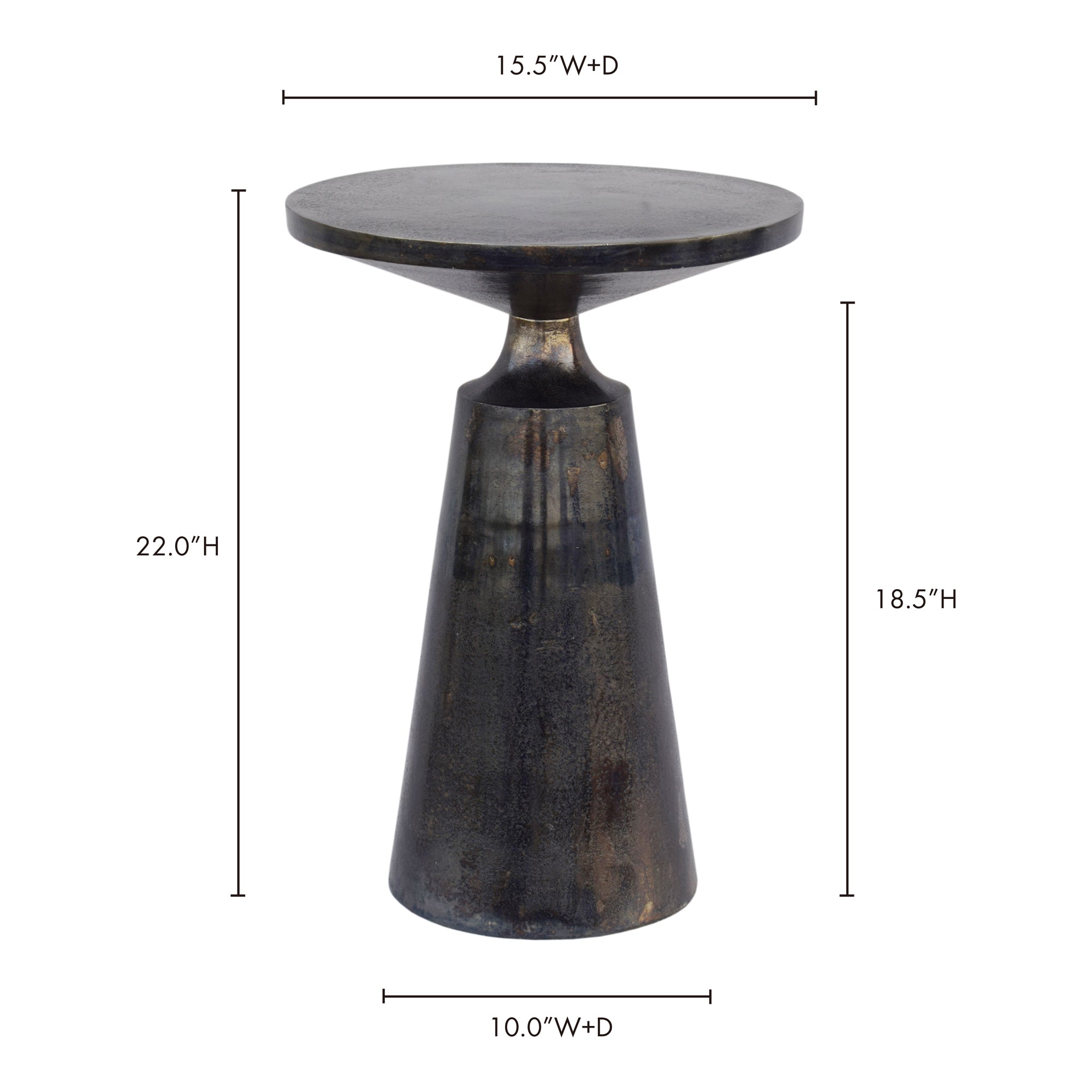 Moe's Home Sonja Accent Table Charcoal Grey