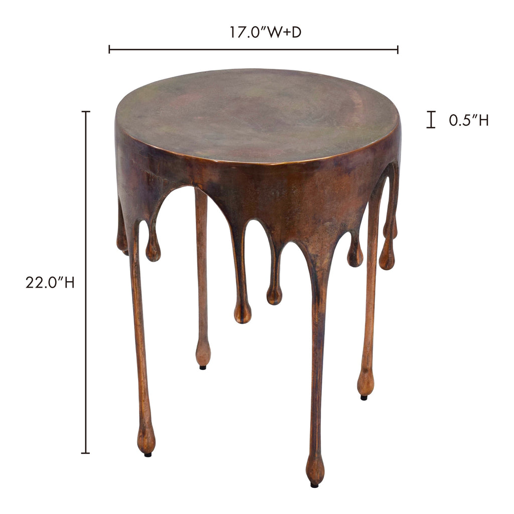 Moe's Home Copperworks Accent Table Antique Copper