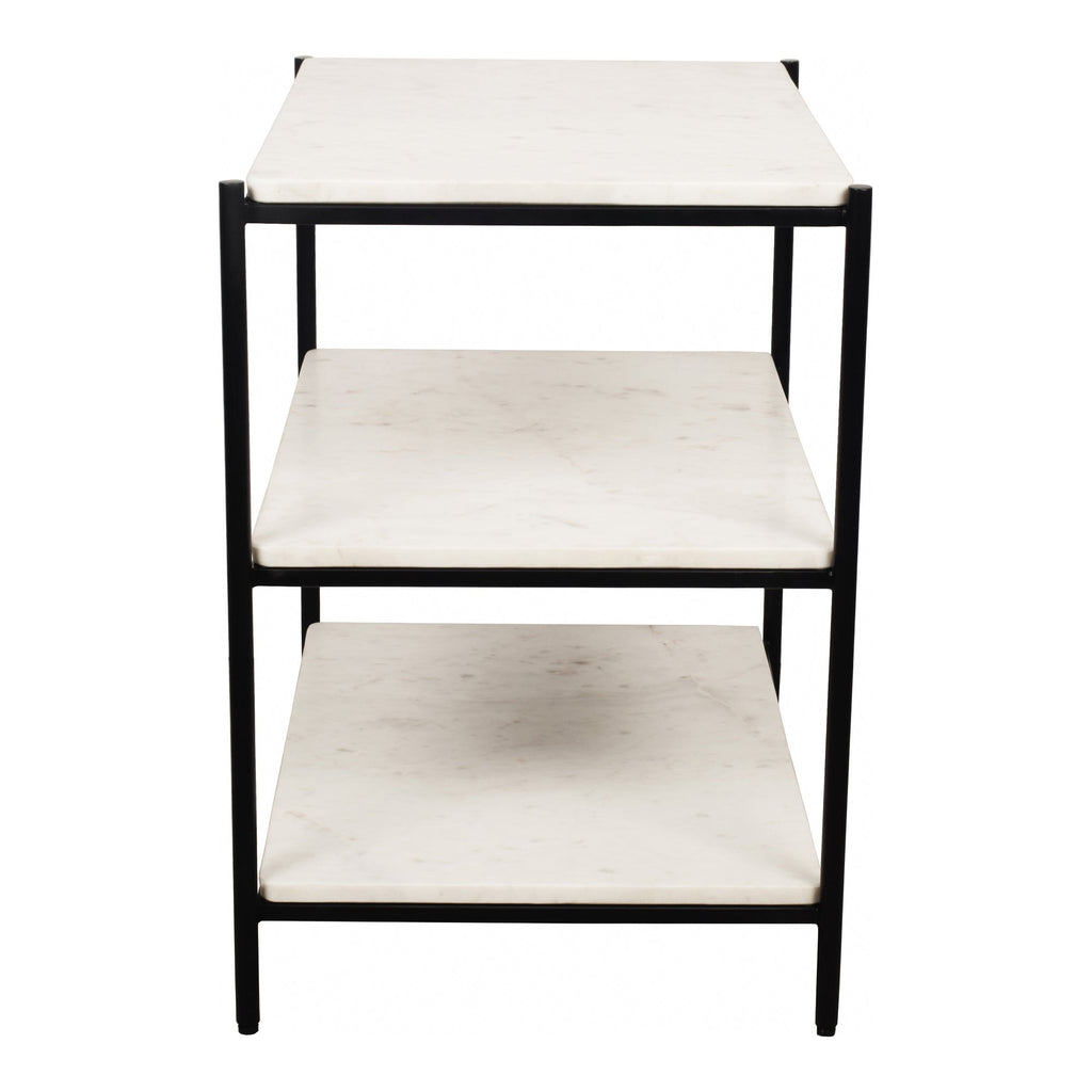 Moe's Home Trine Nightstand White Marble