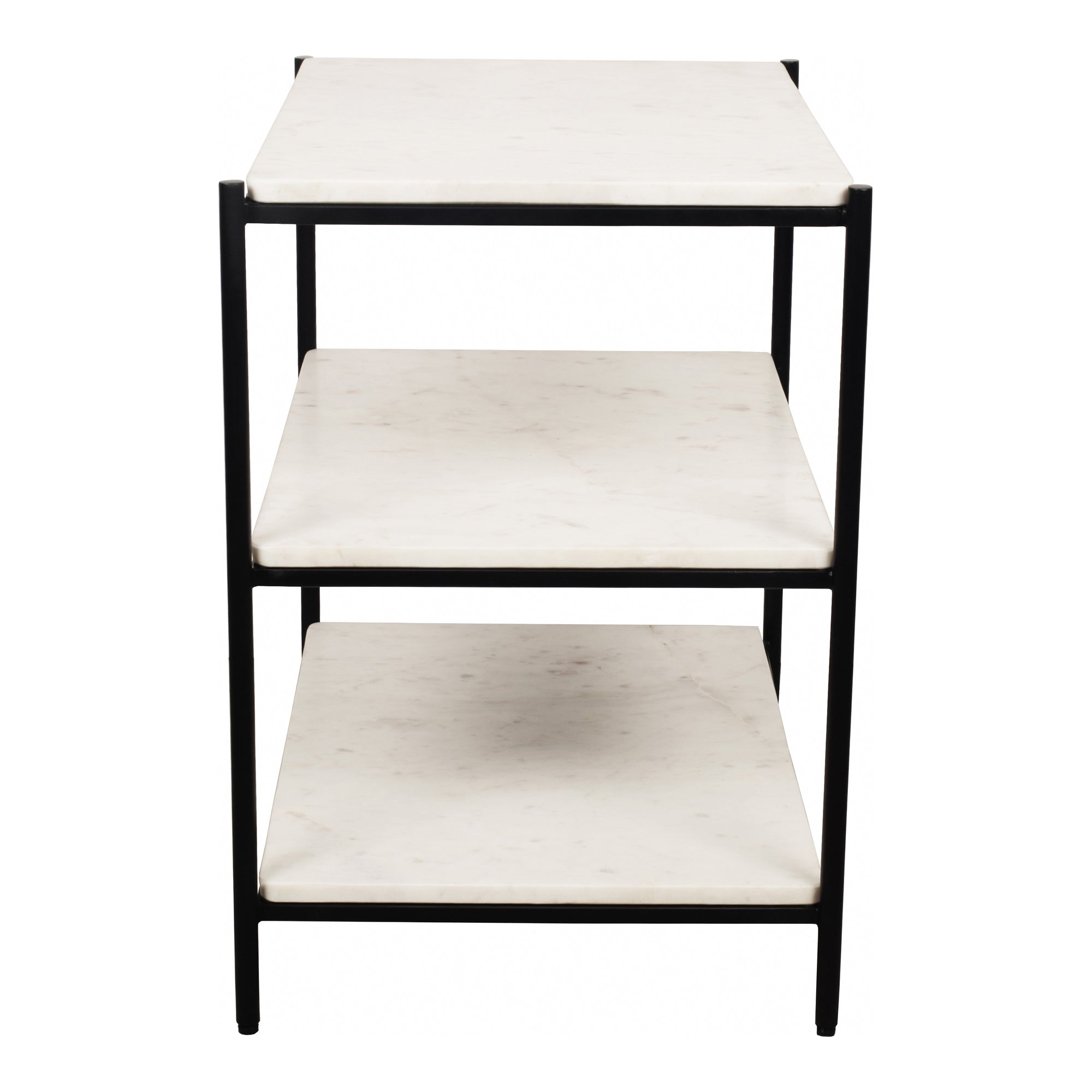 Moe's Home Trine Nightstand White Marble