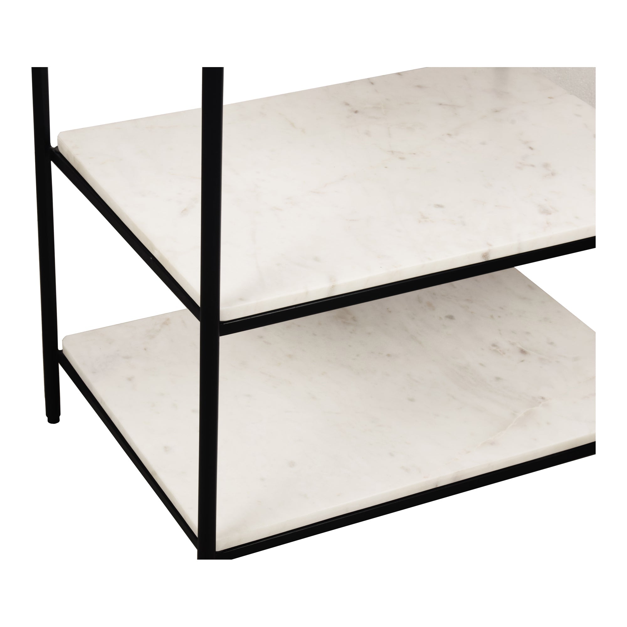 Moe's Home Trine Nightstand White Marble