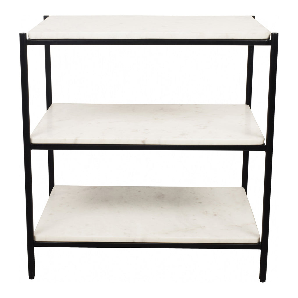 Moe's Home Trine Nightstand White Marble