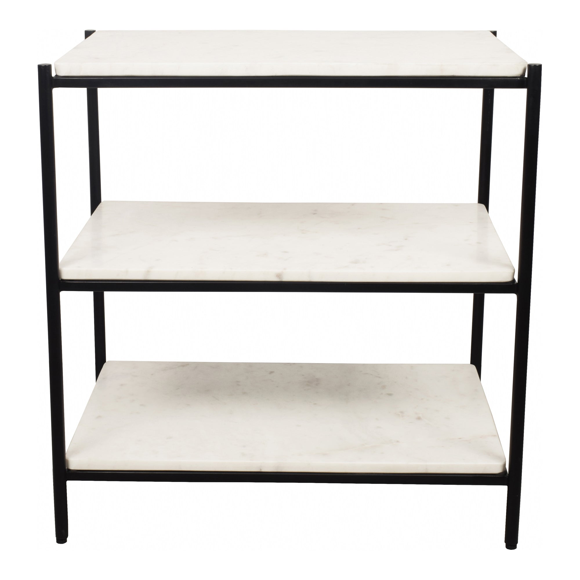 Moe's Home Trine Nightstand White Marble