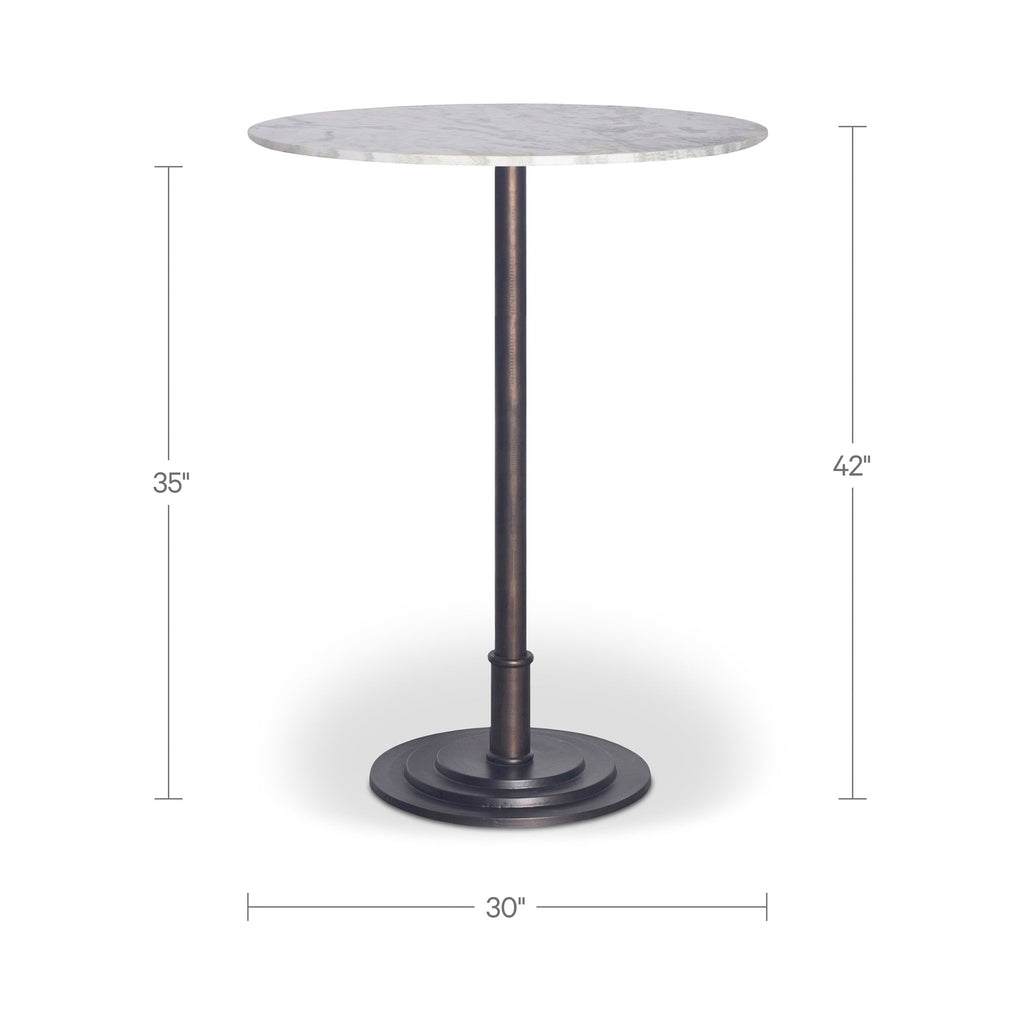 Moe's Home Tori Outdoor Bar Table White Marble