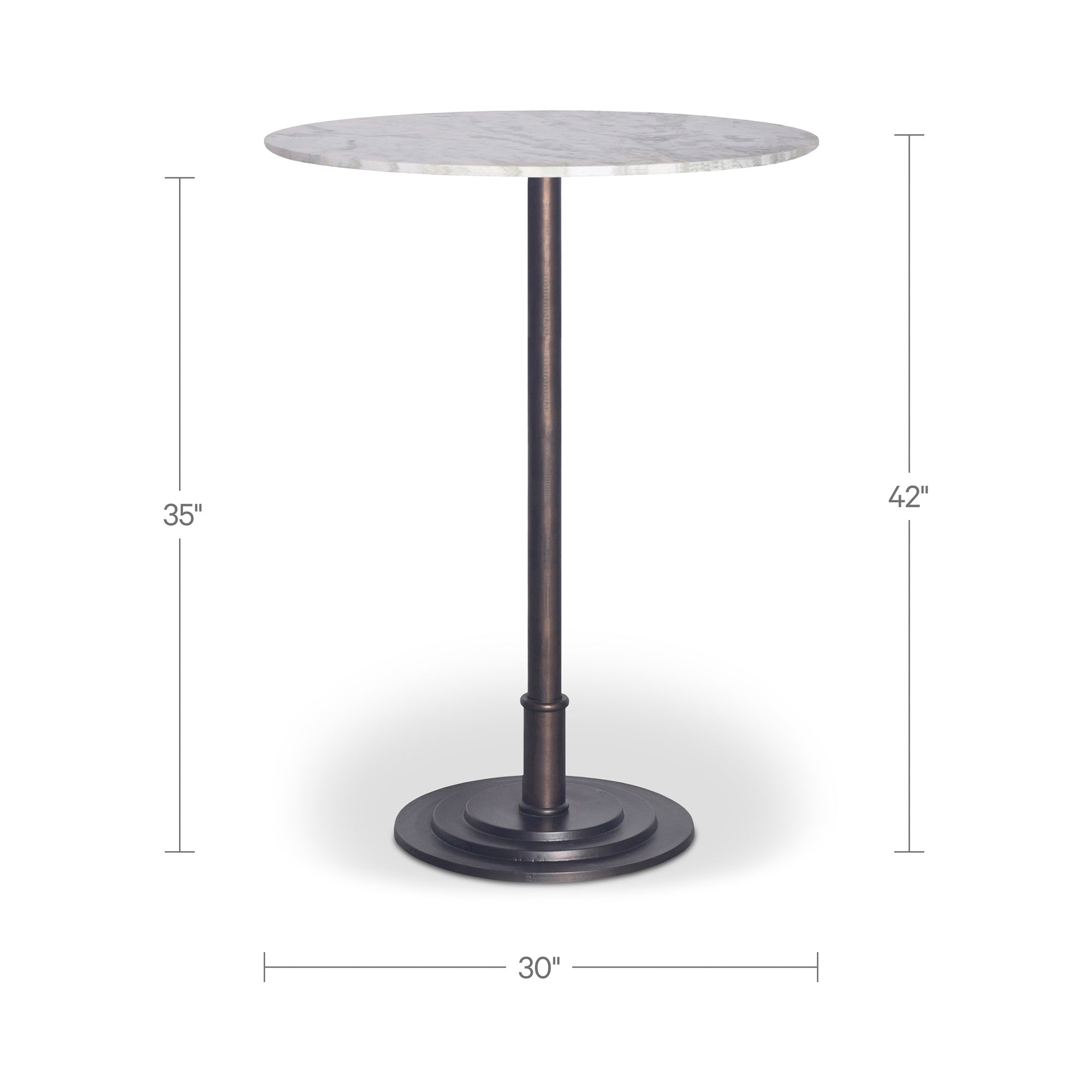 Moe's Home Tori Outdoor Bar Table White Marble