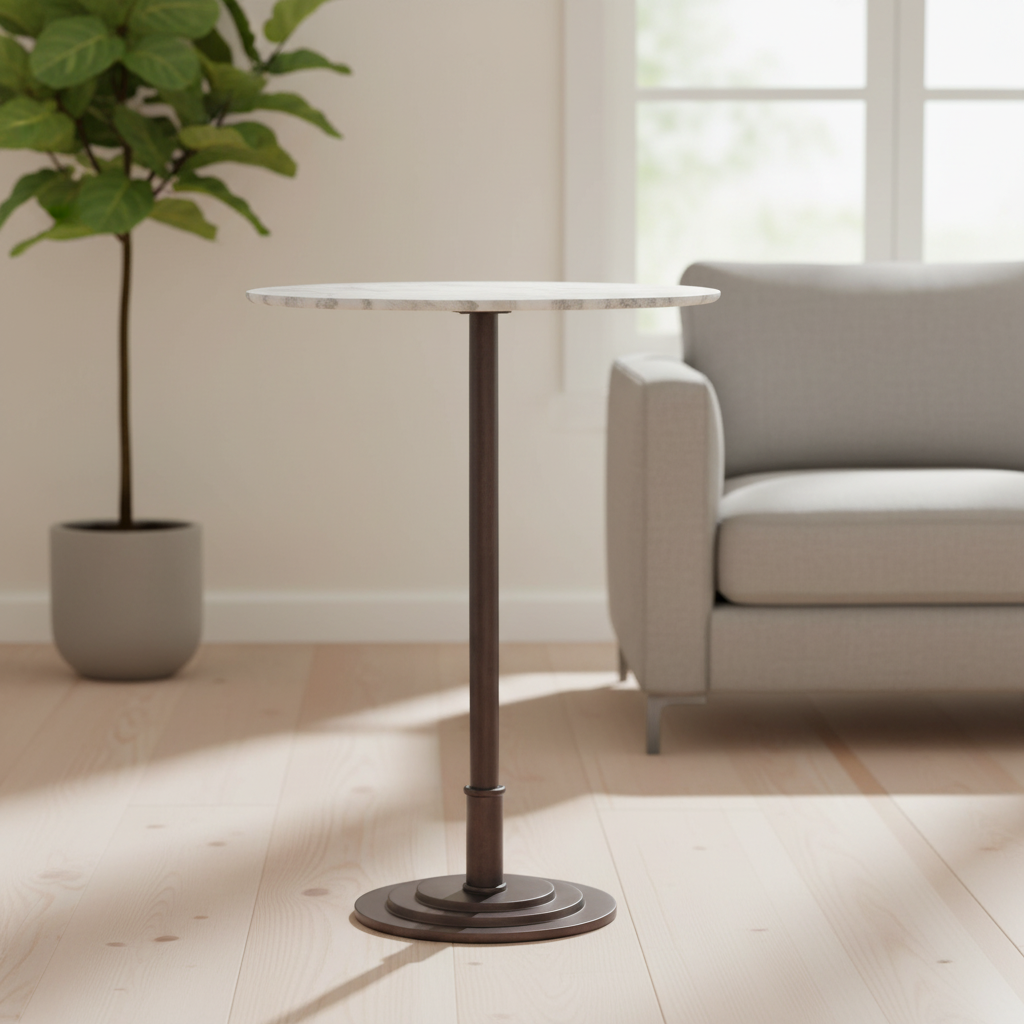Moe's Home Tori Outdoor Bar Table White Marble