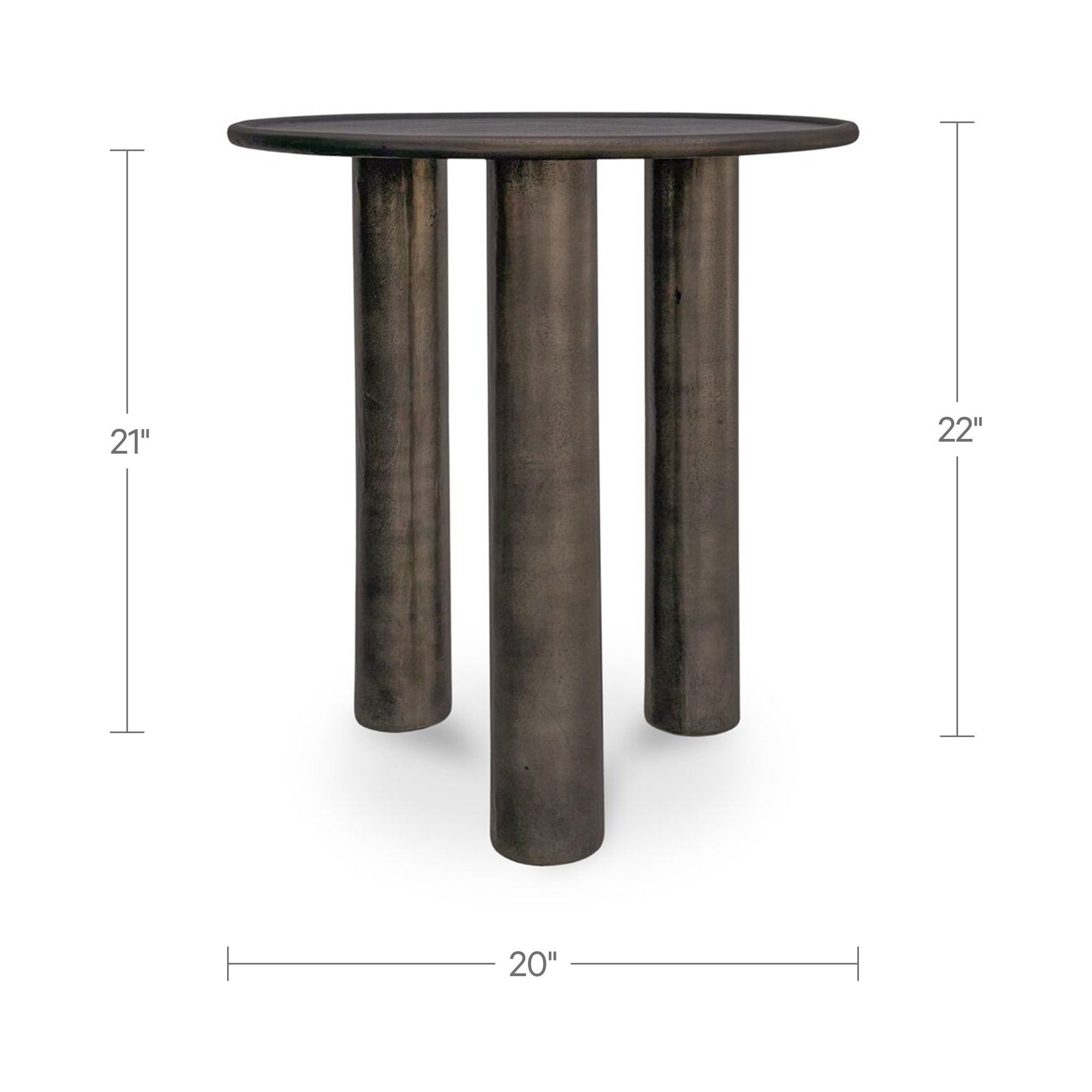 Moe's Home Deacon Outdoor Side Table Deep Bronze