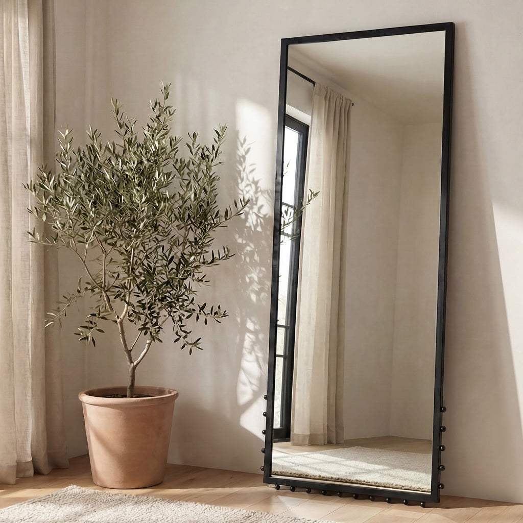 Moe's Home Figaro Floor Mirror Black