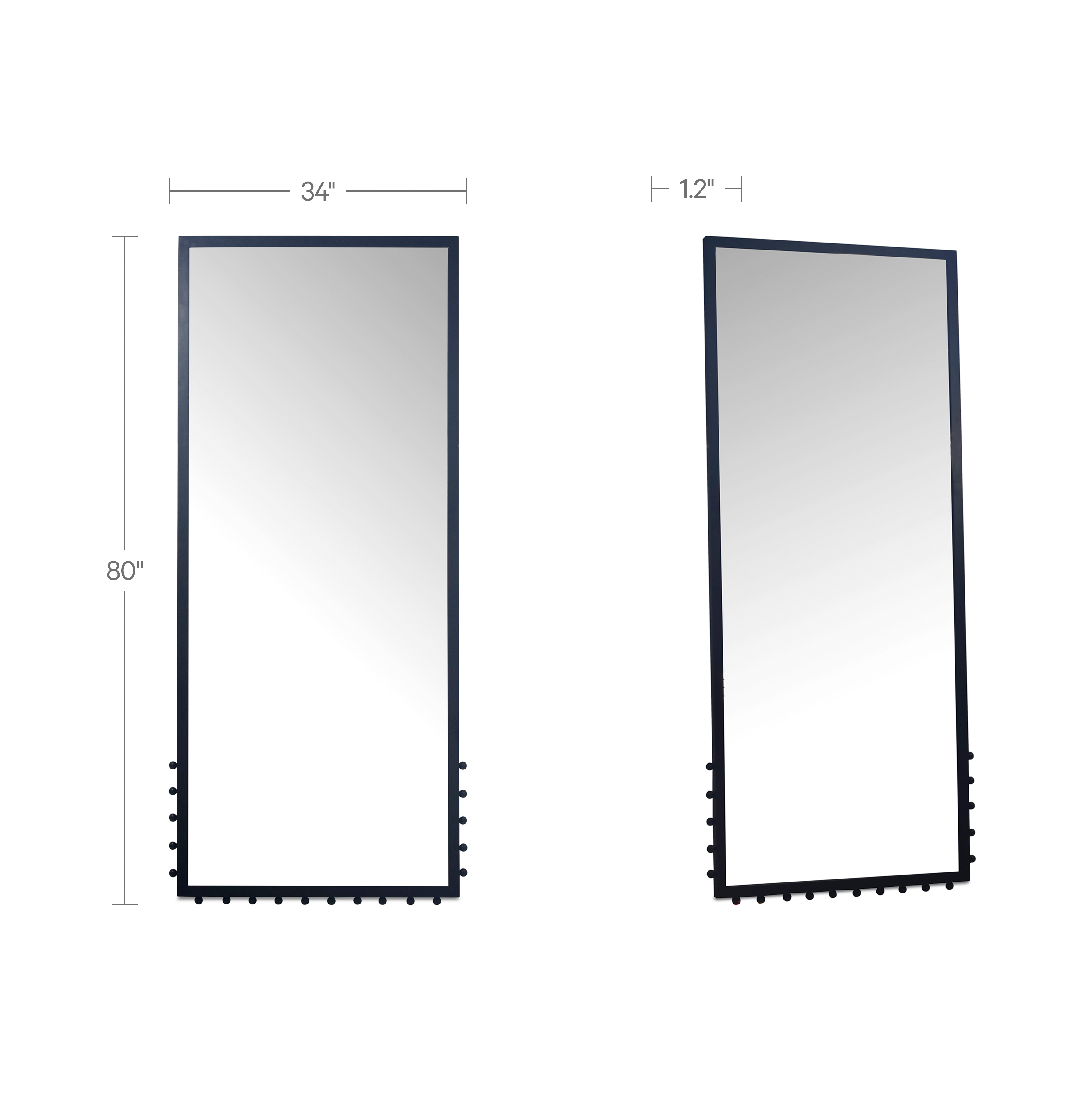 Moe's Home Figaro Floor Mirror Black
