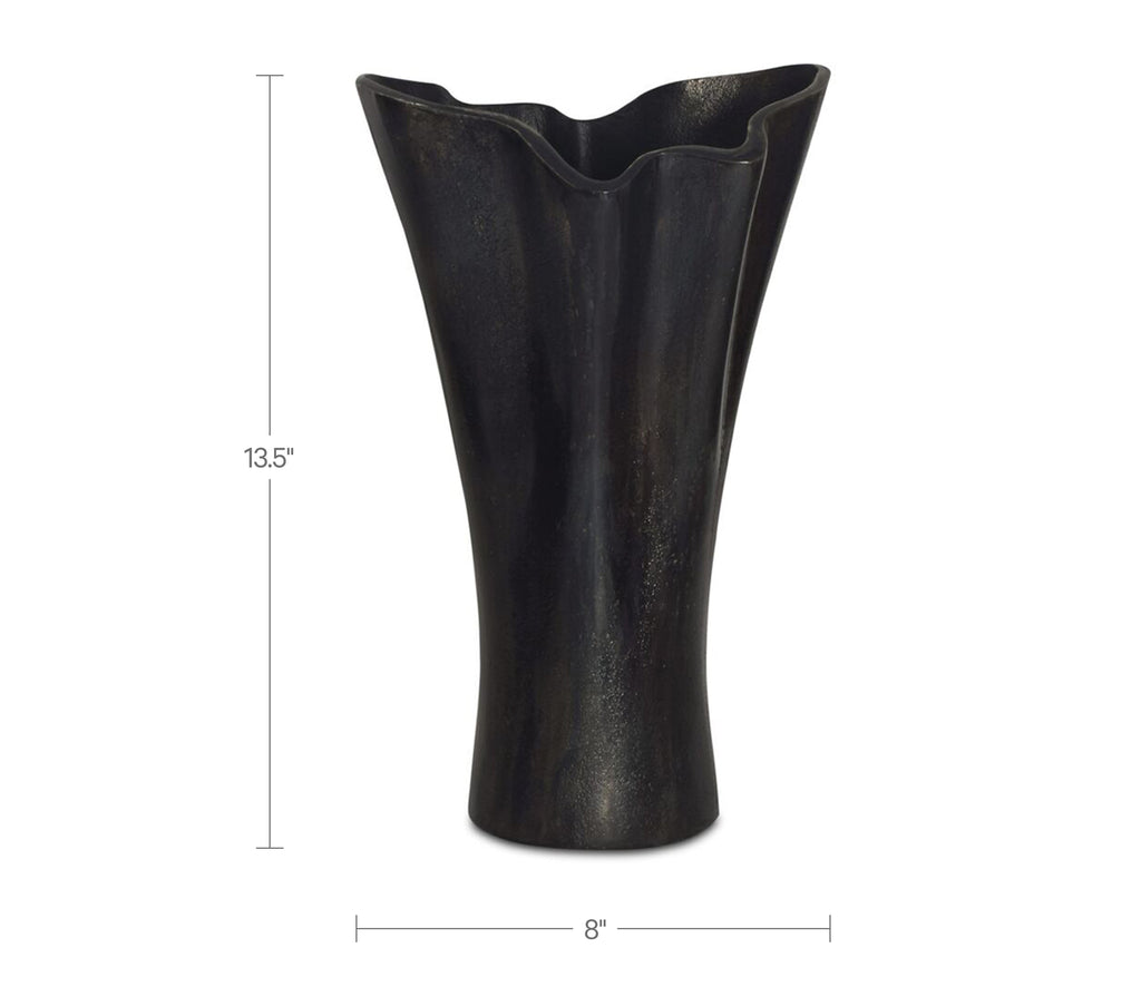 Moe's Home Yeri Cast Aluminum Vase Black