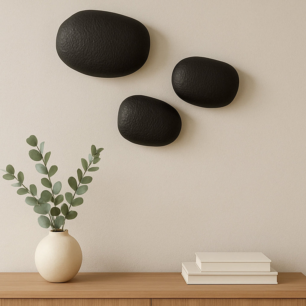 Moe's Home Breton Cast Aluminum Wall Sculpture Black - Set of 3
