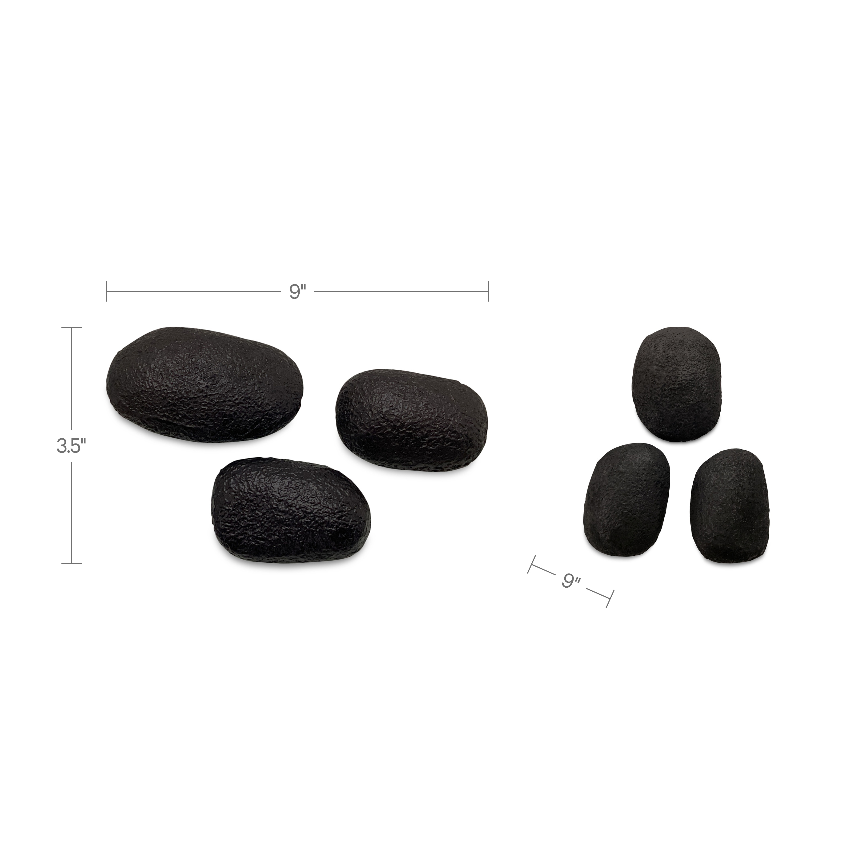 Moe's Home Breton Cast Aluminum Wall Sculpture Black - Set of 3