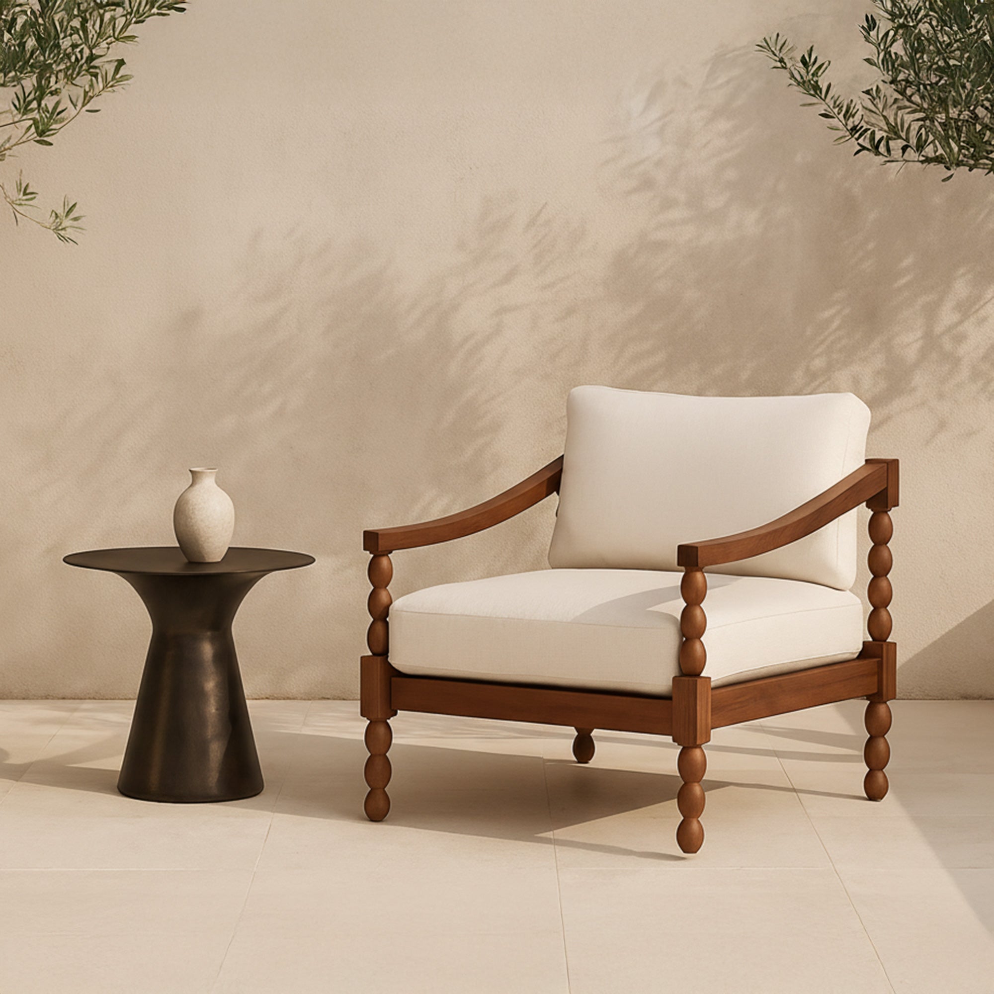 Moe's Home Bardo Outdoor Side Table Deep Bronze