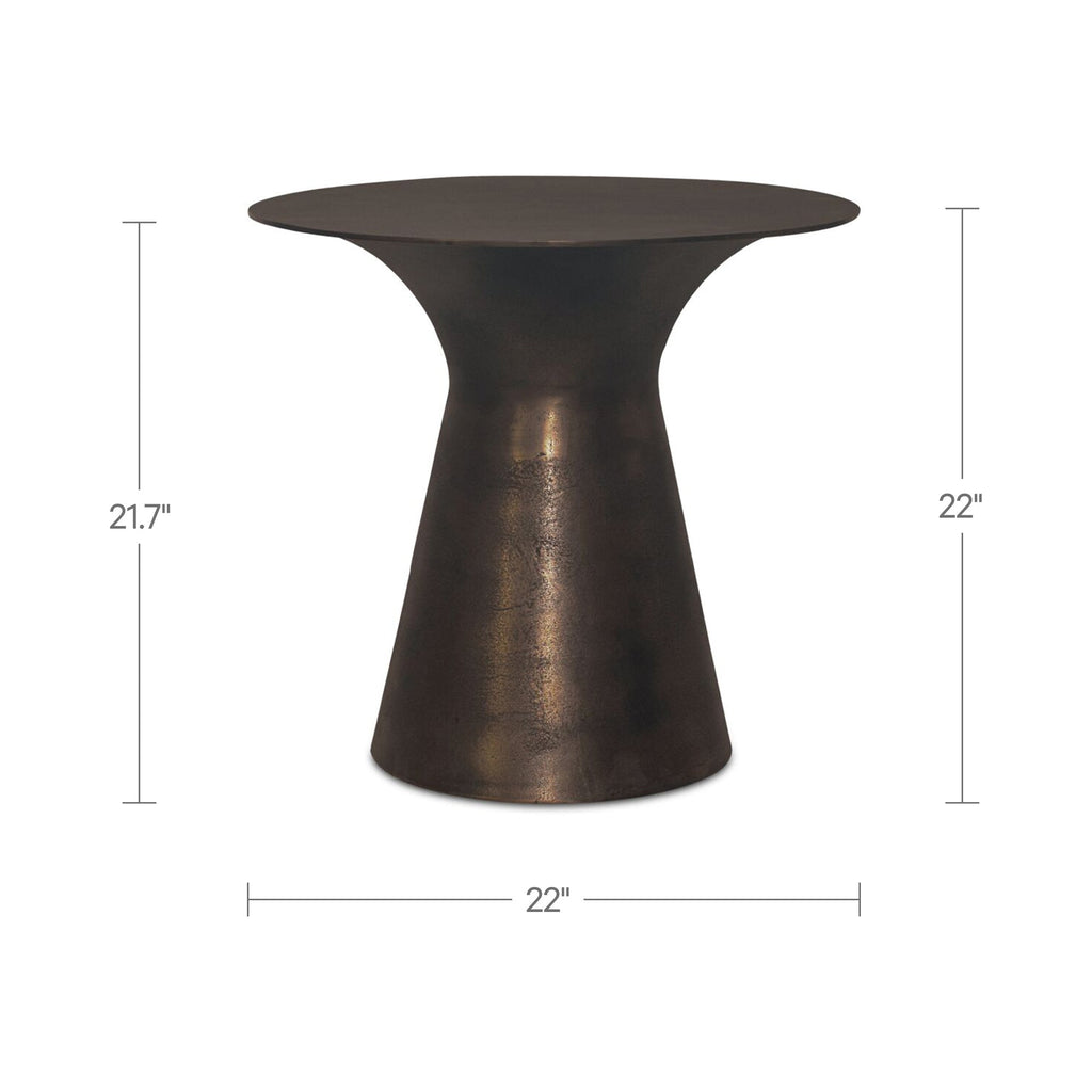 Moe's Home Bardo Outdoor Side Table Deep Bronze