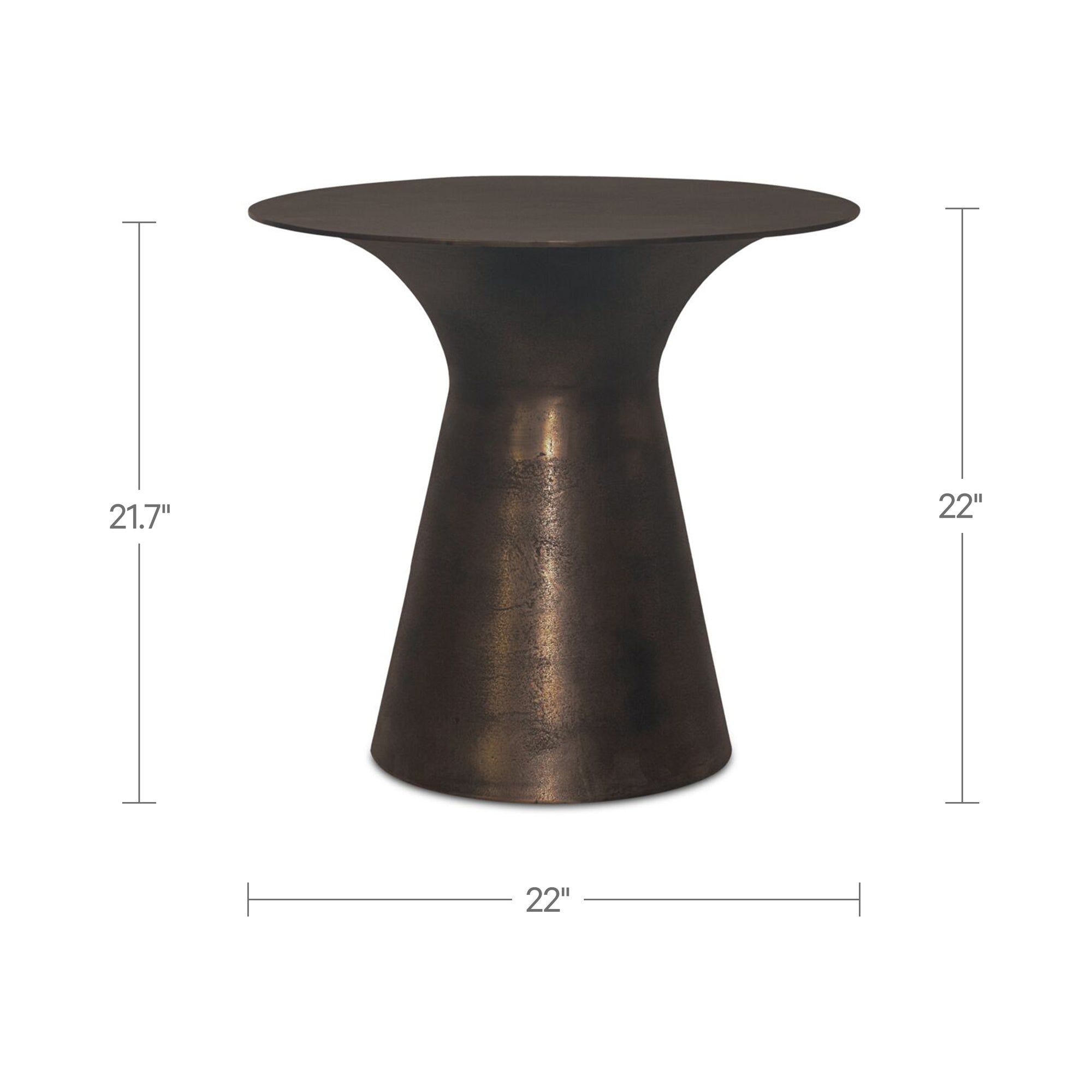 Moe's Home Bardo Outdoor Side Table Deep Bronze