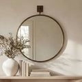 Moe's Home Cameo Mirror Aged Brass