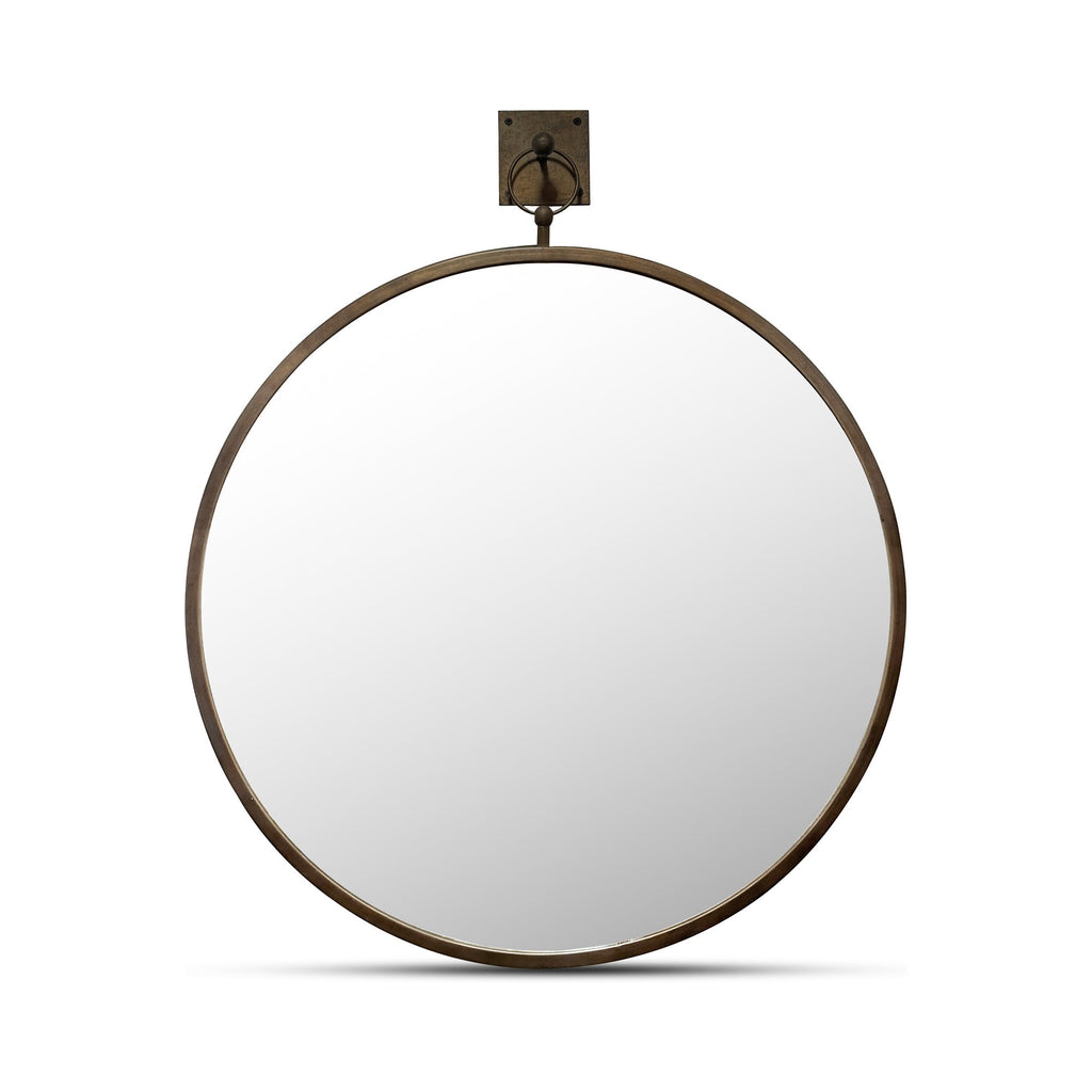Moe's Home Cameo Mirror Aged Brass