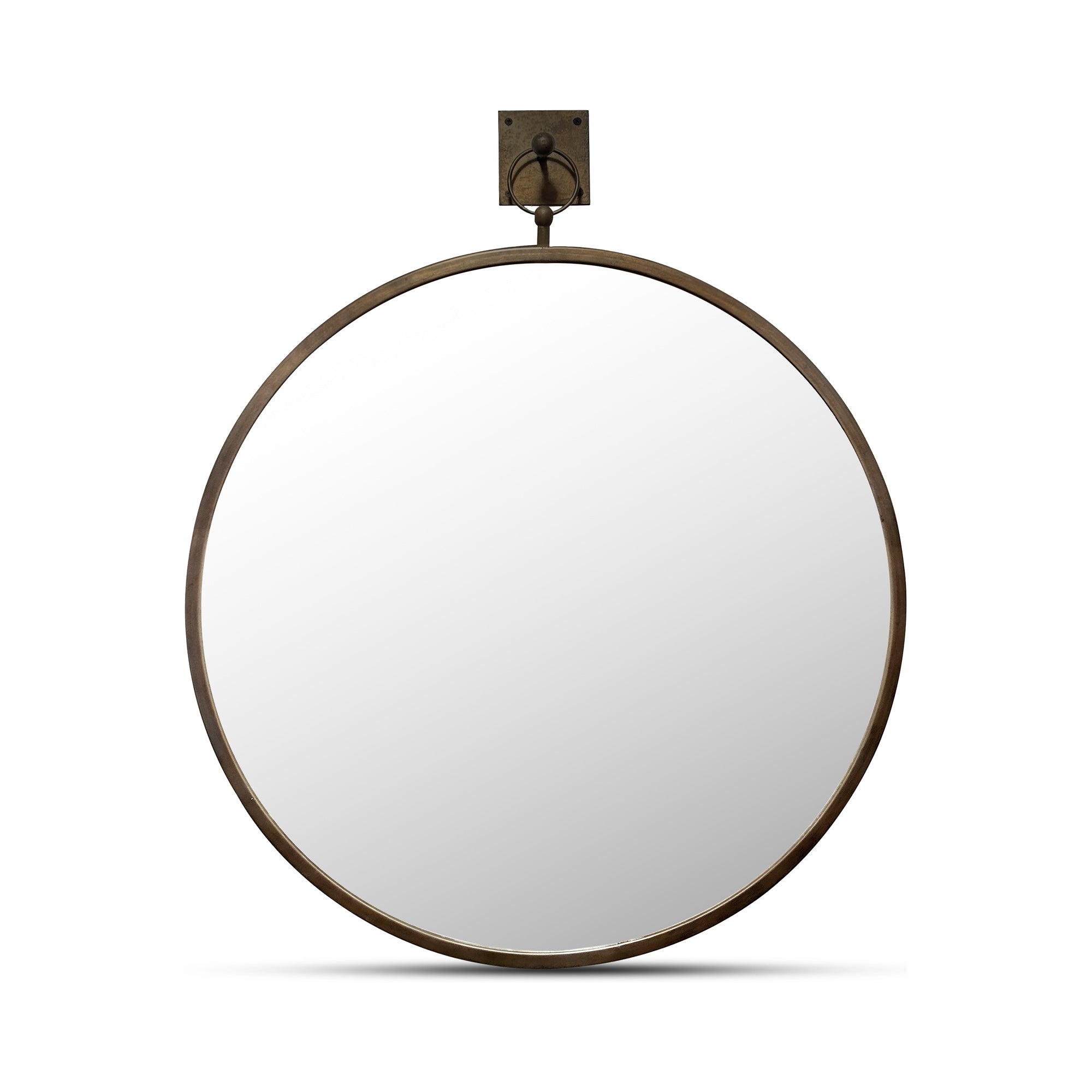Moe's Home Cameo Mirror Aged Brass