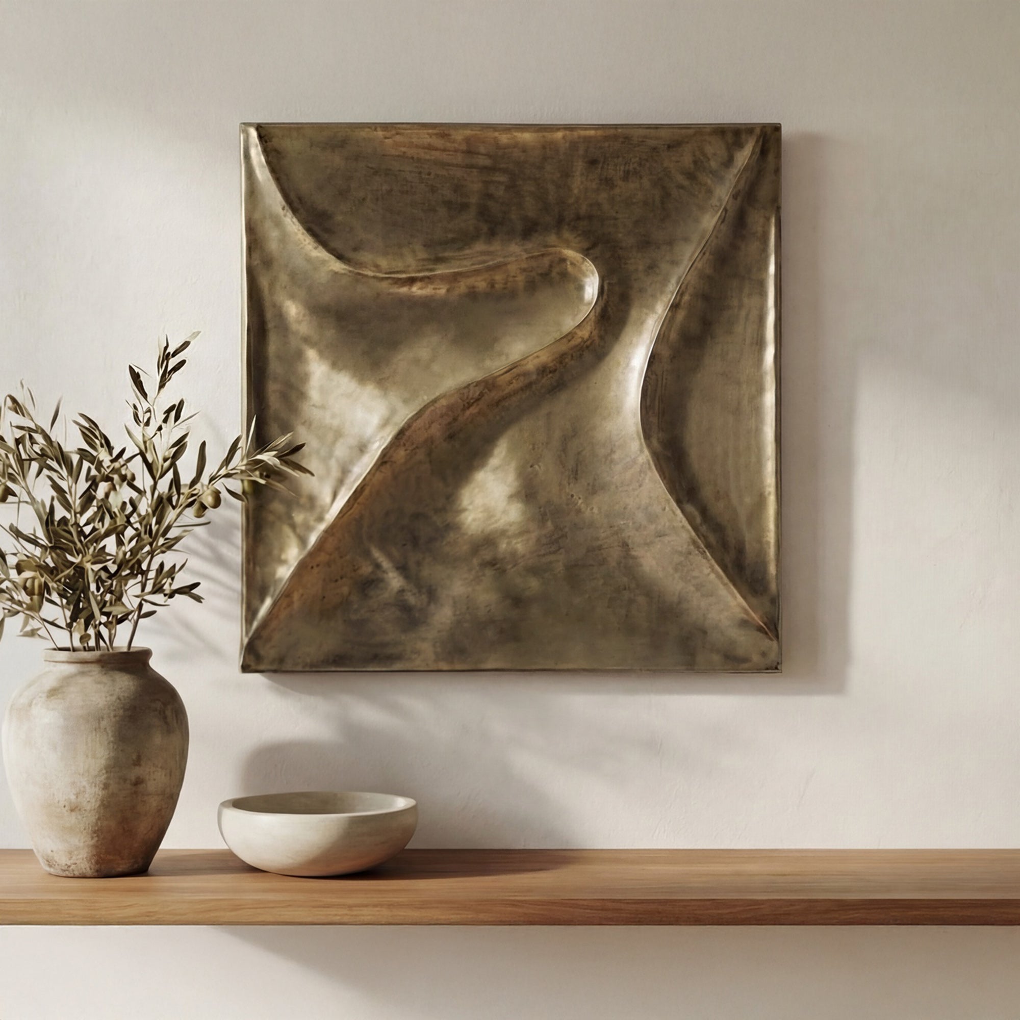 Moe's Home Bode Wall Sculpture Aged Brass