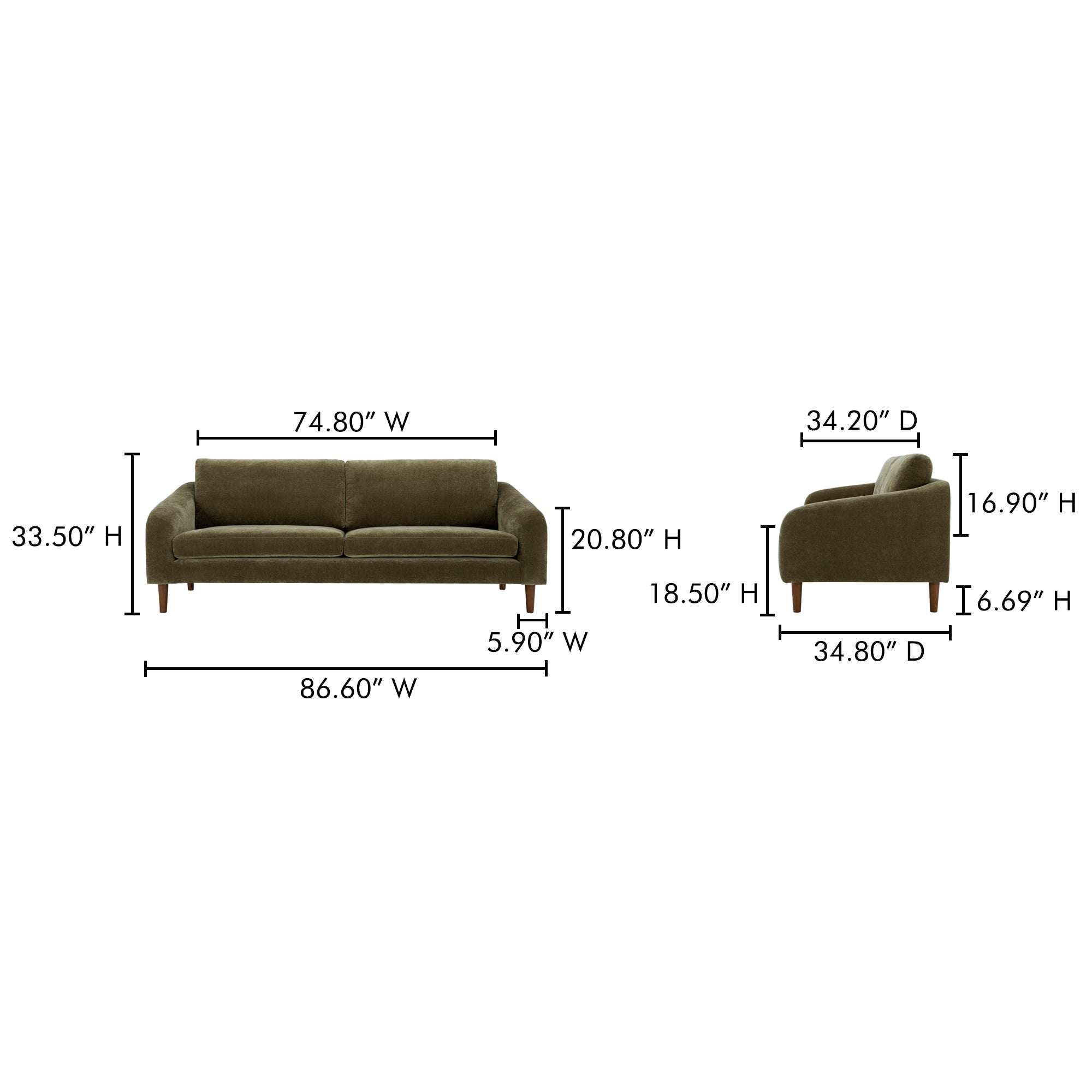 Moe's Home Quinn Sofa