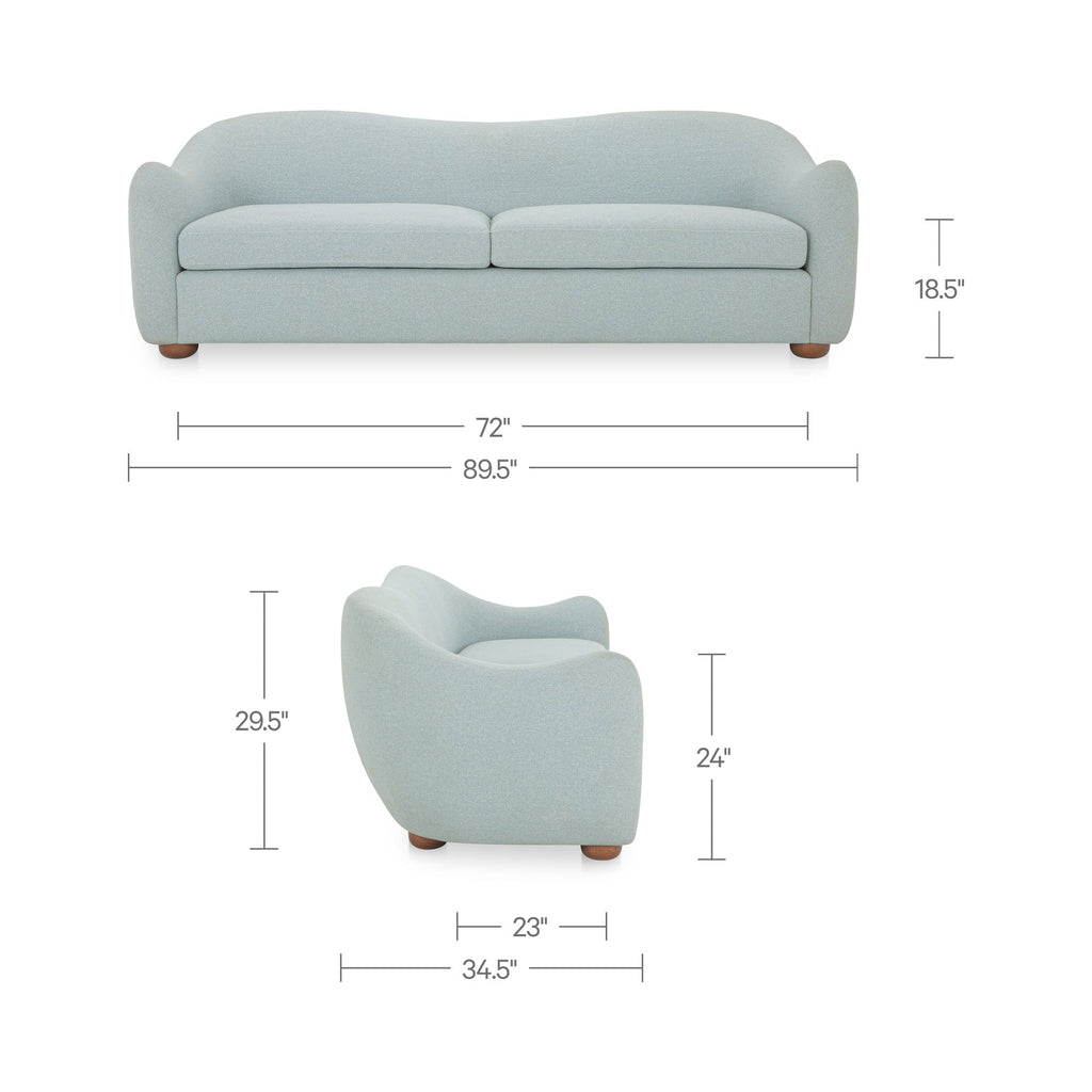 Moe's Home Bria Sofa Light Blue