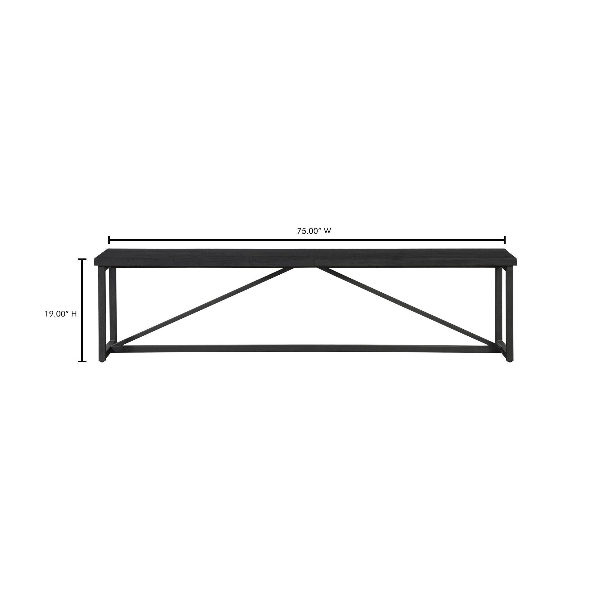 Moe's Home Sierra Bench Black