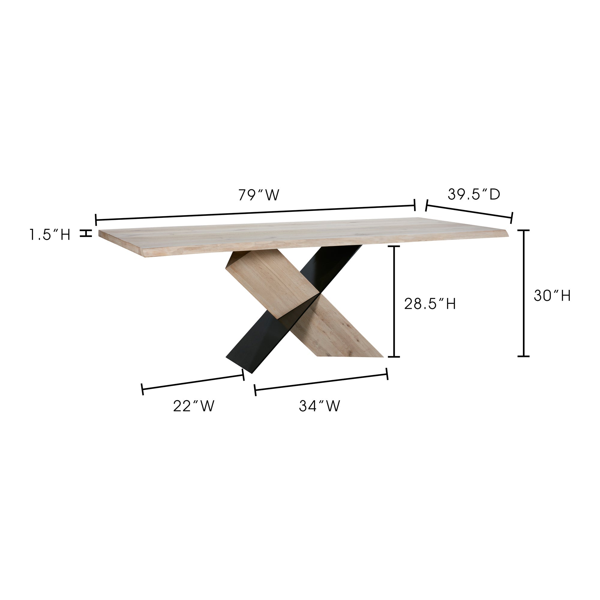 Moe's Home Instinct Dining Table Natural