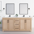 Chester 72" Double Sink Solid-Wood Vanity with Quartz Countertop