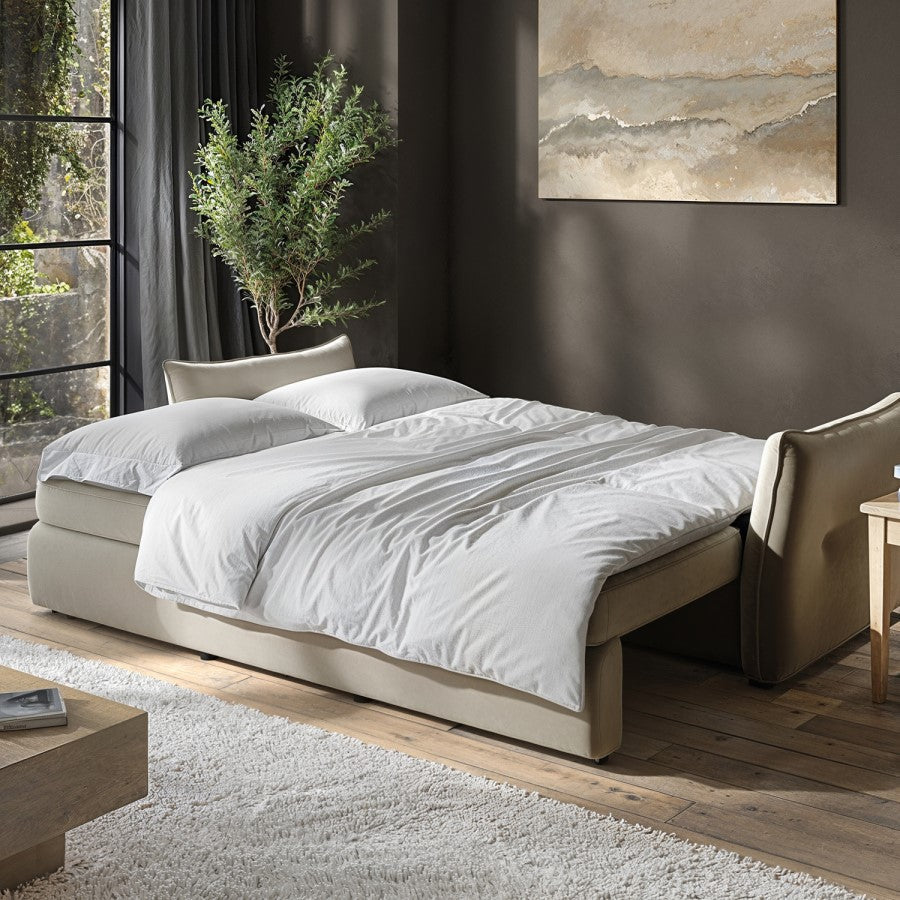 Velvet Futon Sofa Bed with Storage 3 Seater Convertible Sleeper for Modern UK Homes